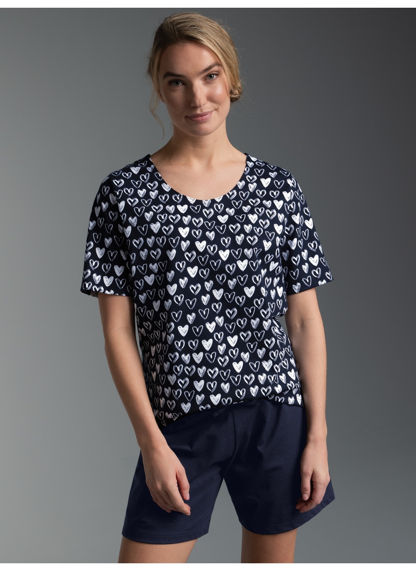 Trigema Schlafanzug »TRIGEMA Pyjama mit Allover-Druck "Herzen"« 1