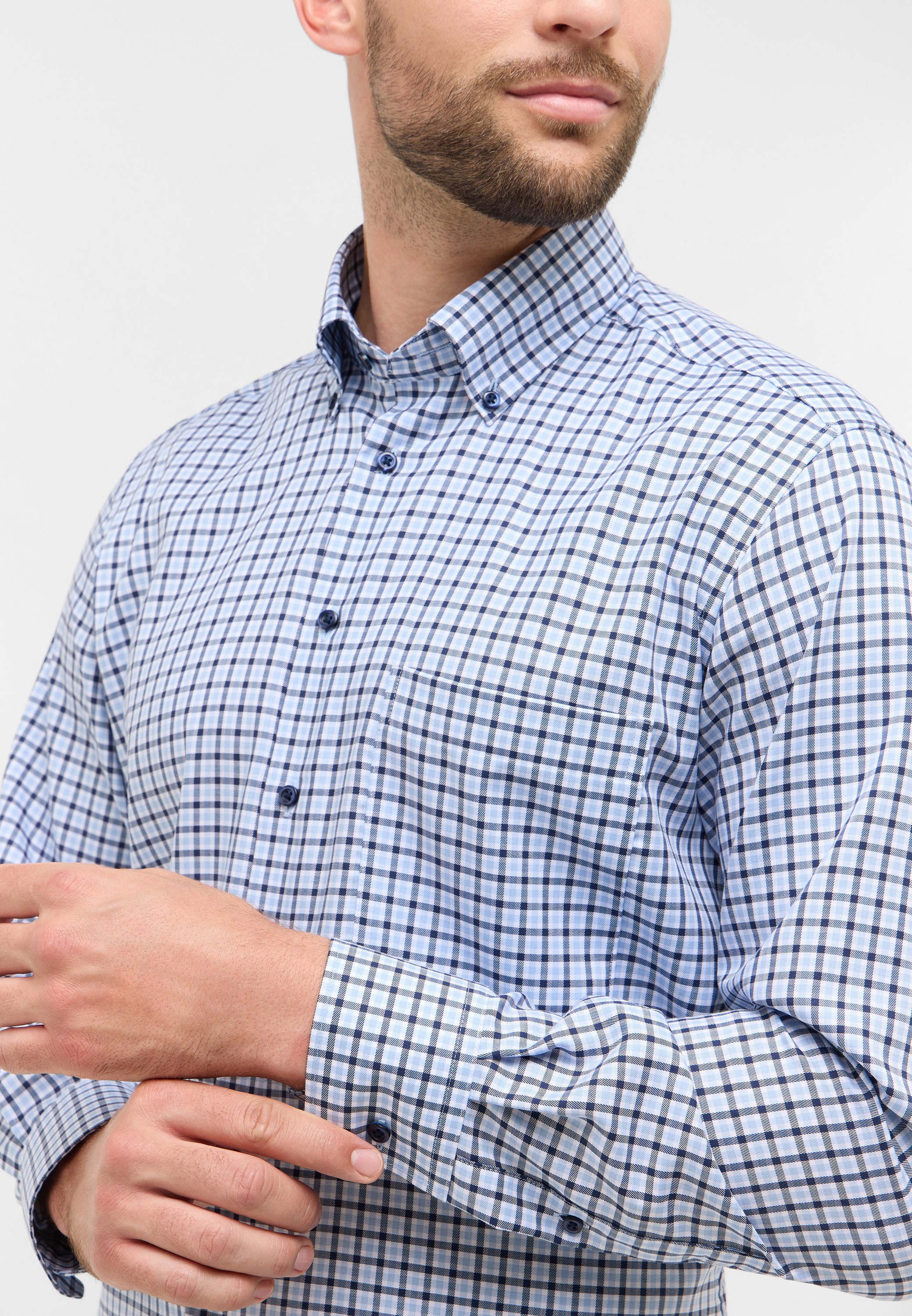 Eterna Langarmhemd »COMFORT FIT«, NON IRON (bügelfrei)