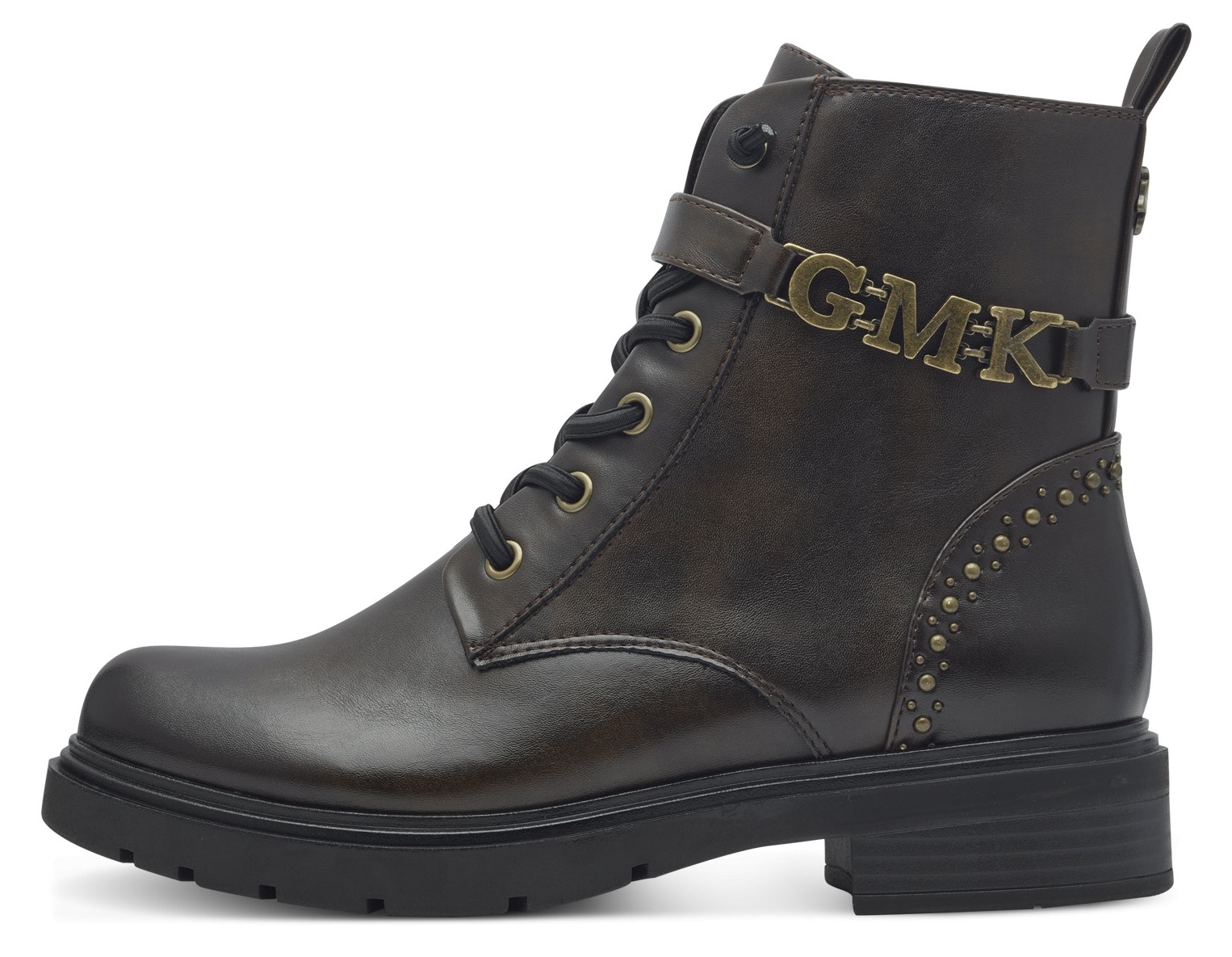 MARCO TOZZI by GMK Schnürboots »VERICO«, Blockabsatz, Schnürstiefelette, Chunky Boots mit Gummizug-Schnürung