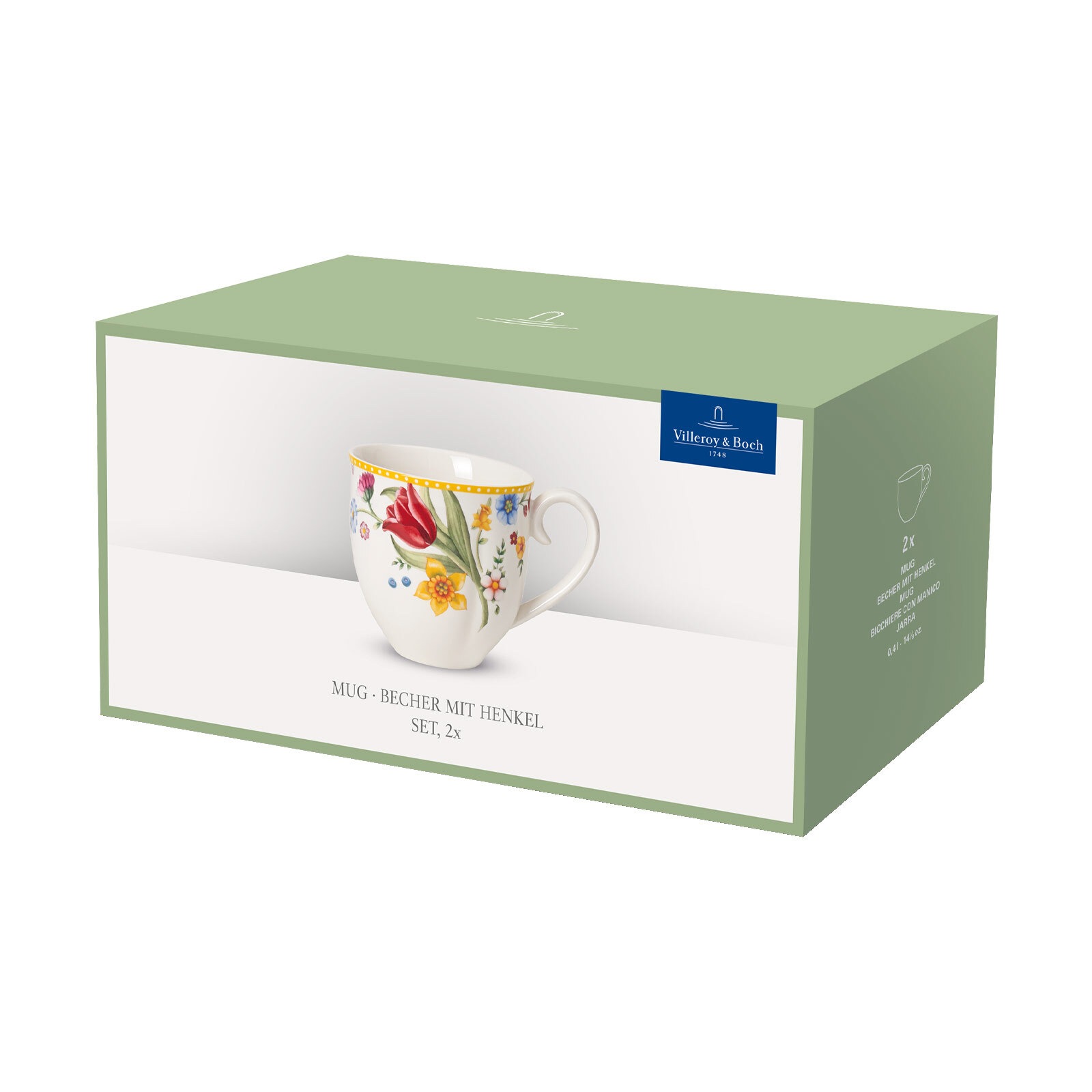 Villeroy & Boch Becher "Henkelbecher Spring Awakening 390 ml 2er Set bunt" günstig online kaufen