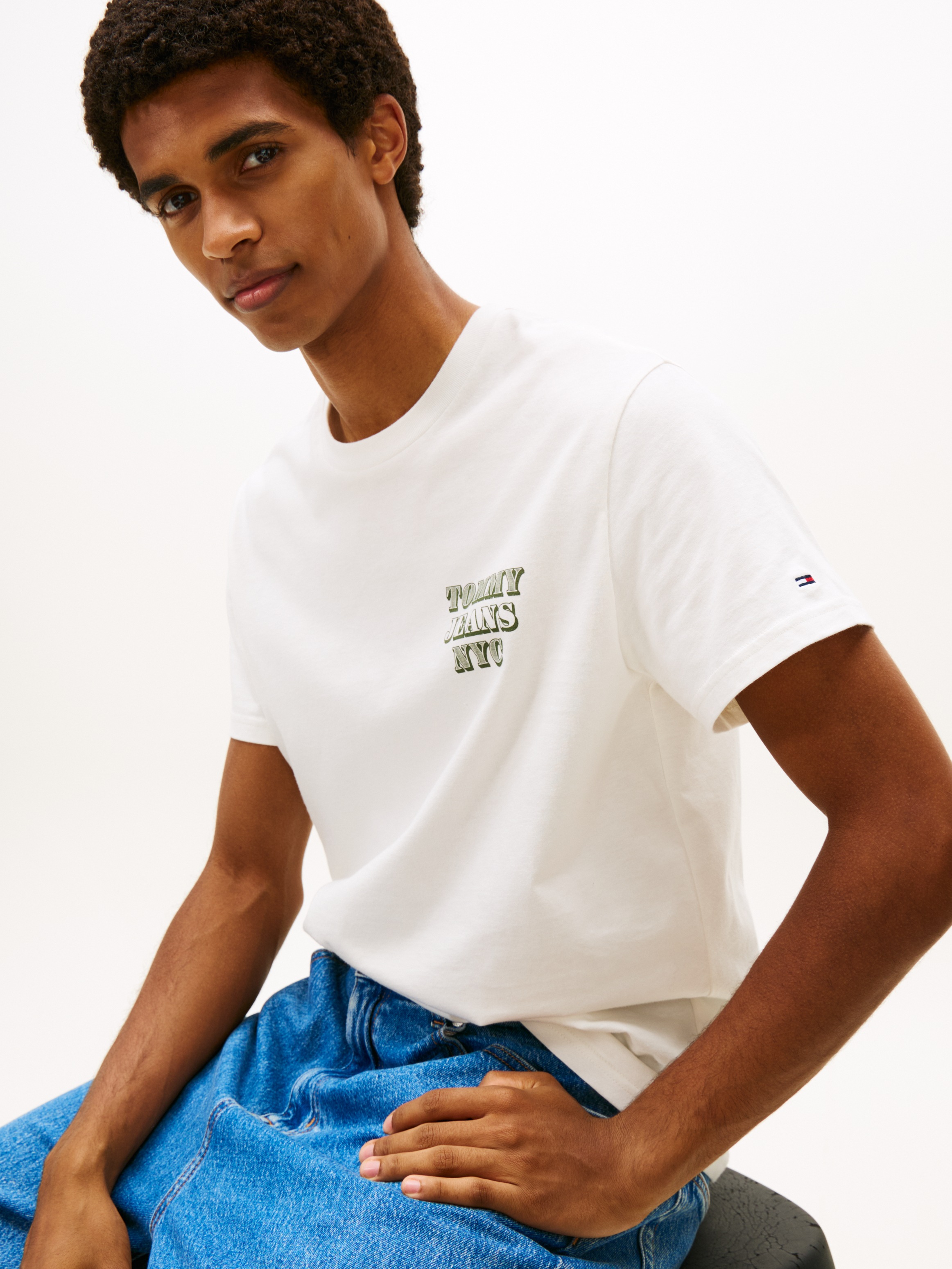 Tommy Jeans T-Shirt "TJM ENTRY BILLS" slim fit, Jersey, Rundhals günstig online kaufen