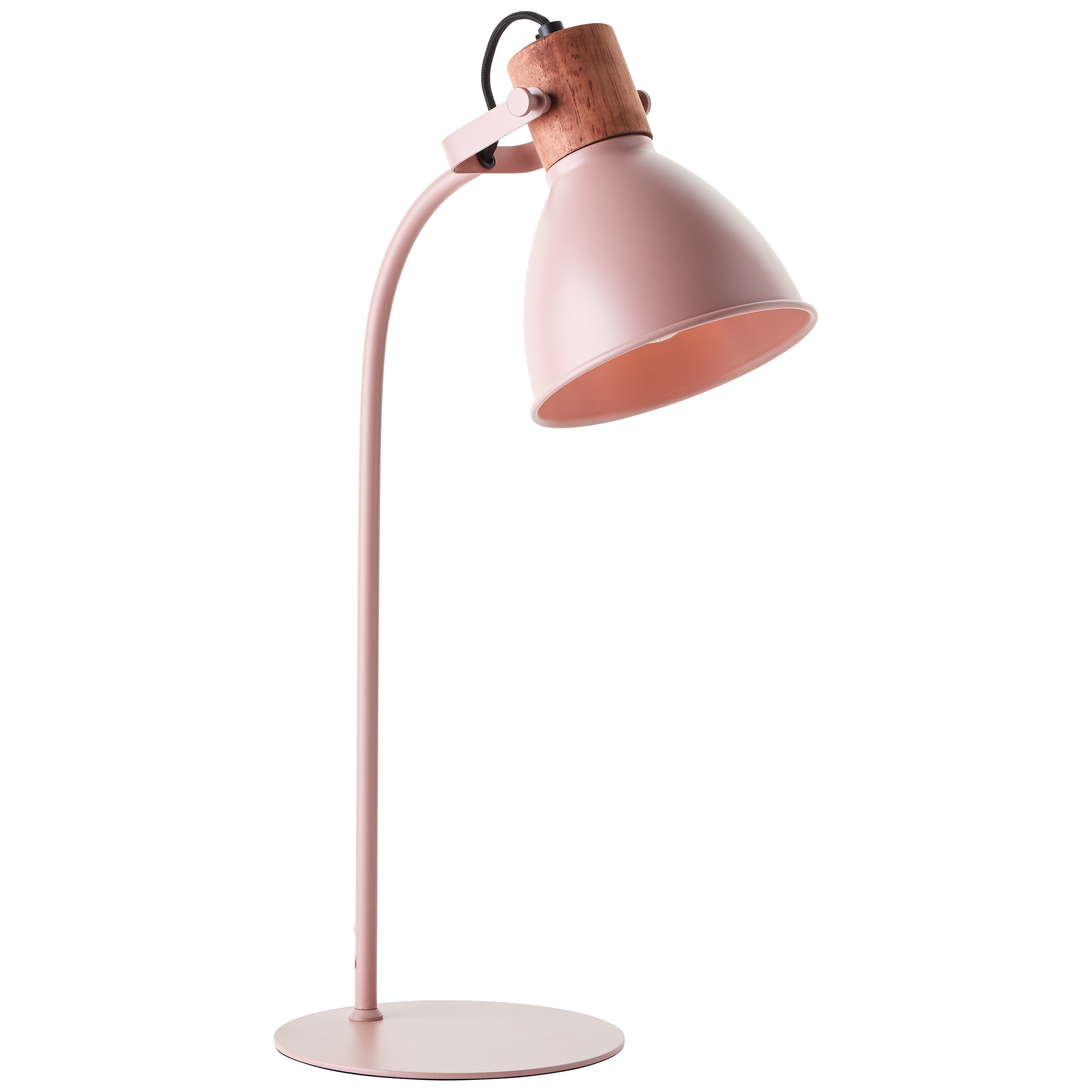 Brilliant Tischleuchte »Erena«, 1 flammig, Leuchtmittel E27 | ohne Leuchtmittel, Höhe 52 cm, E27, Metall/Holz, pink hell