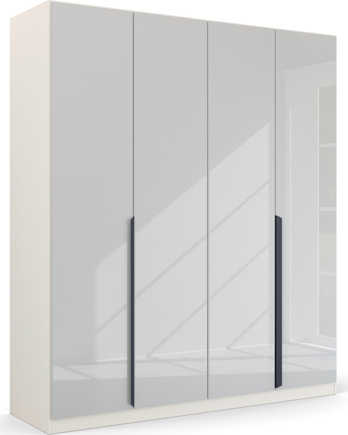rauch Drehtürenschrank "Kleiderschrank Schrank Garderobe Ankleide MODERN BY QUADRA SPIN" Breiten: 181/226/271 cm, Höhe 210 cm, mit hochwertiger Glasfront und Stangengriff MADE IN GERMANY