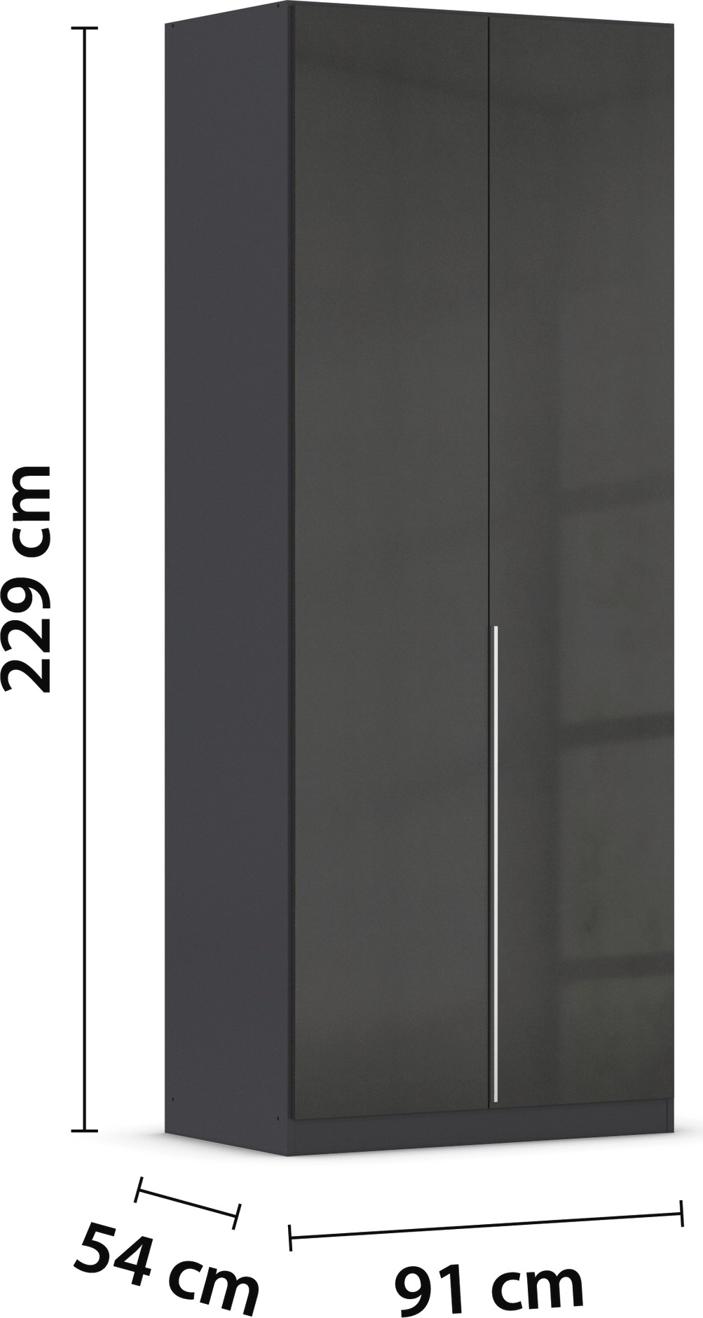 rauch Drehtürenschrank »Kleiderschrank Schrank Garderobe AGORDO TOPSELLER Schlafzimmer«, (in zwei Griff-Farben mit Dekor- oder Hochglanzfront), durchdachte Innenausstattung, in 6 Breiten und 2 Höhen MADE IN GERMANY