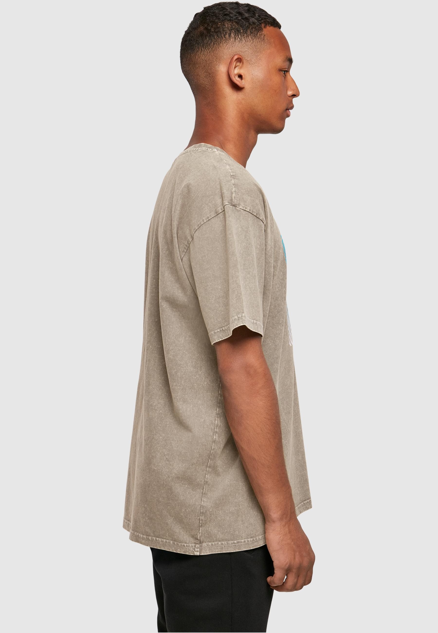 Merchcode T-Shirt »Merchcode Herren Summer - Wavy Pattern Acid Washed Oversize Tee«, (1 tlg.)