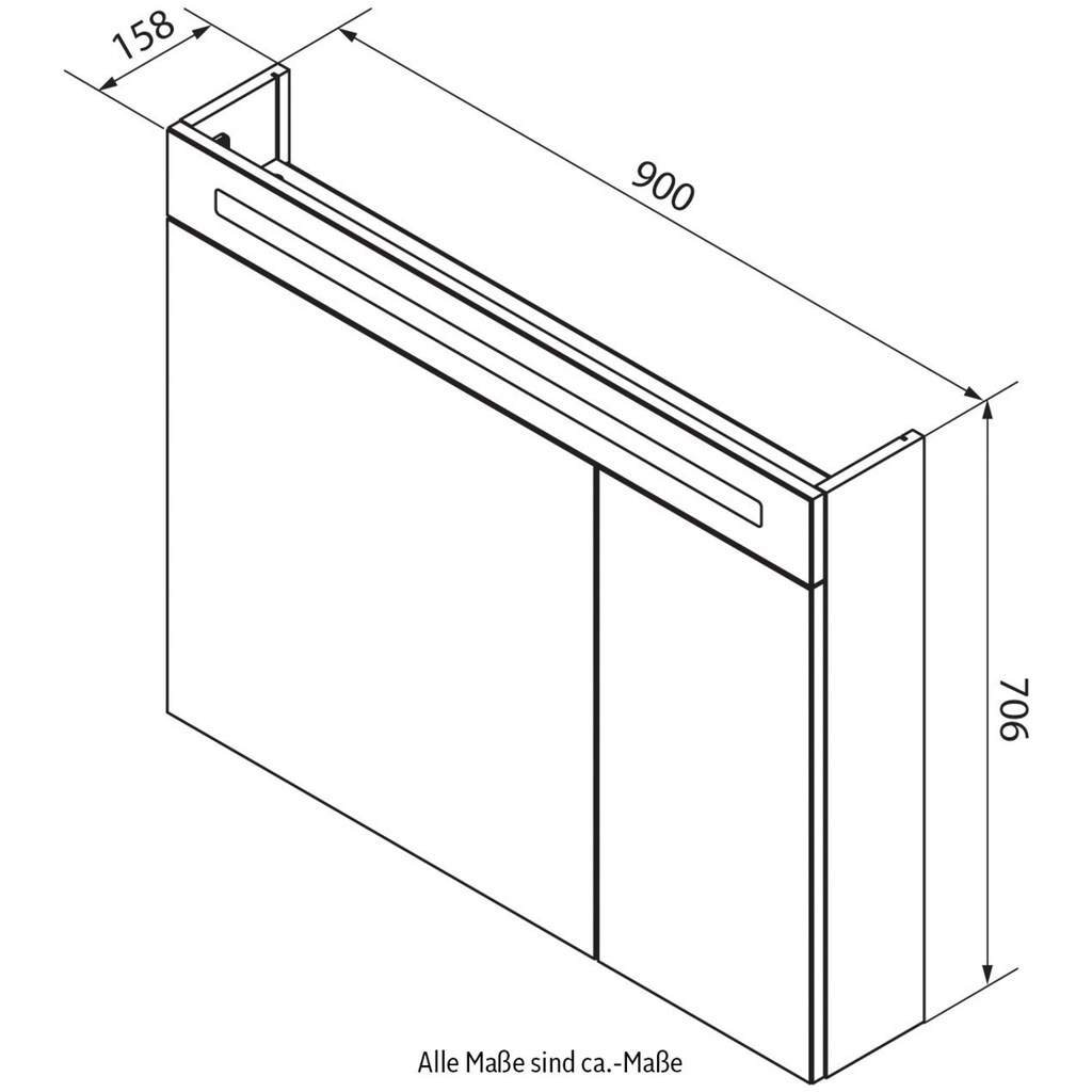 FACKELMANN Spiegelschrank »CL 90 - Ulme-Madera«