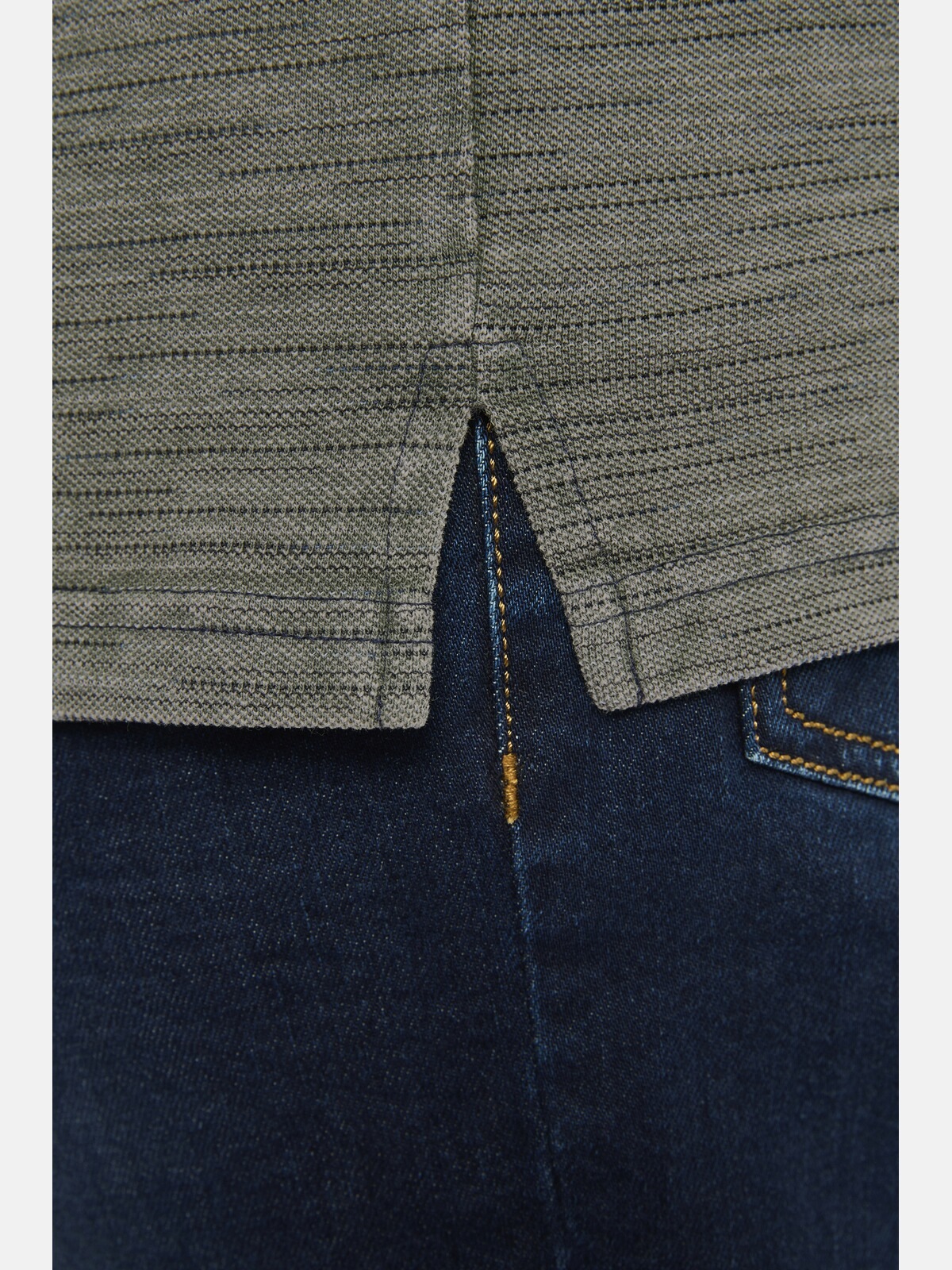 Jan Vanderstorm Poloshirt »Poloshirt CAMILLO«, (1 tlg.), mit Kragen im Jeanslook