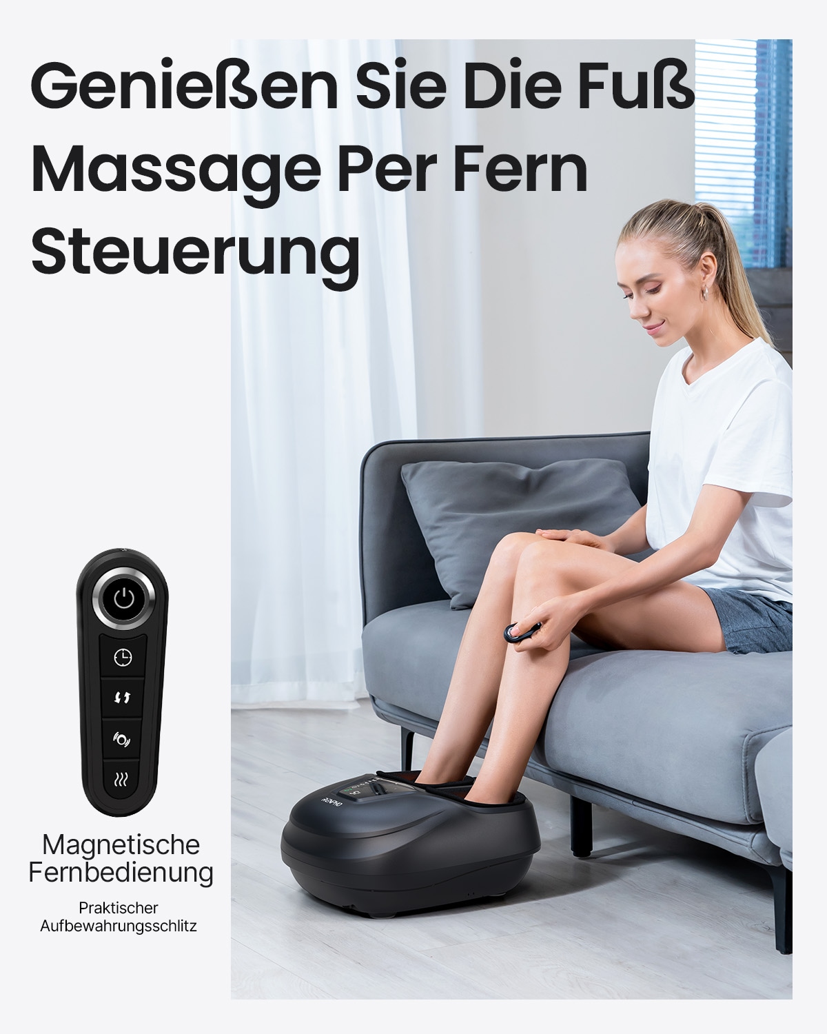 Renpho Fußmassagegerät »Shiatsu Foot Massager Compact FM-058«, Shiatsu-Kompressionsmassage - Entspannung für den gesamten Fußbereich