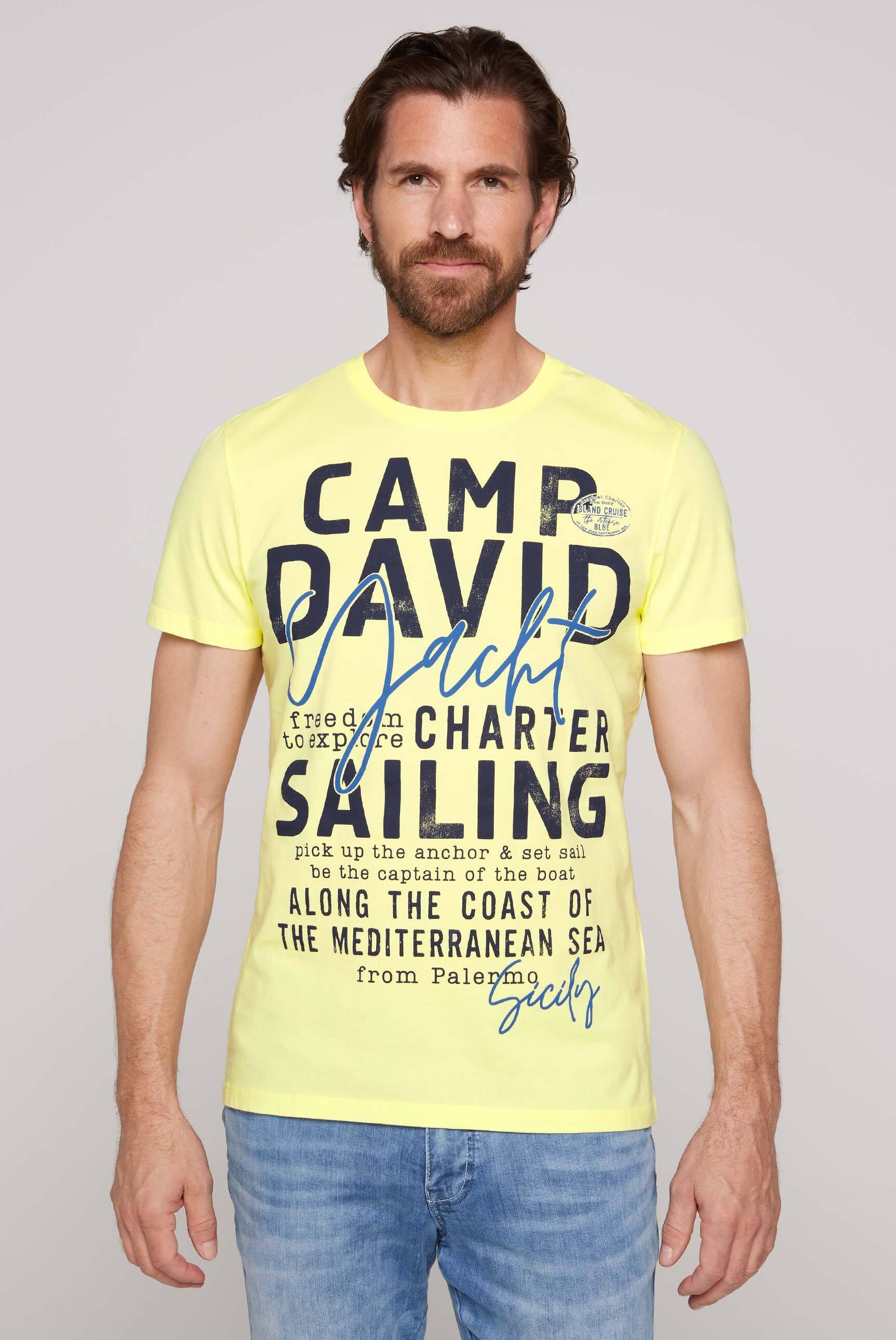 CAMP DAVID Rundhalsshirt, aus Baumwolle