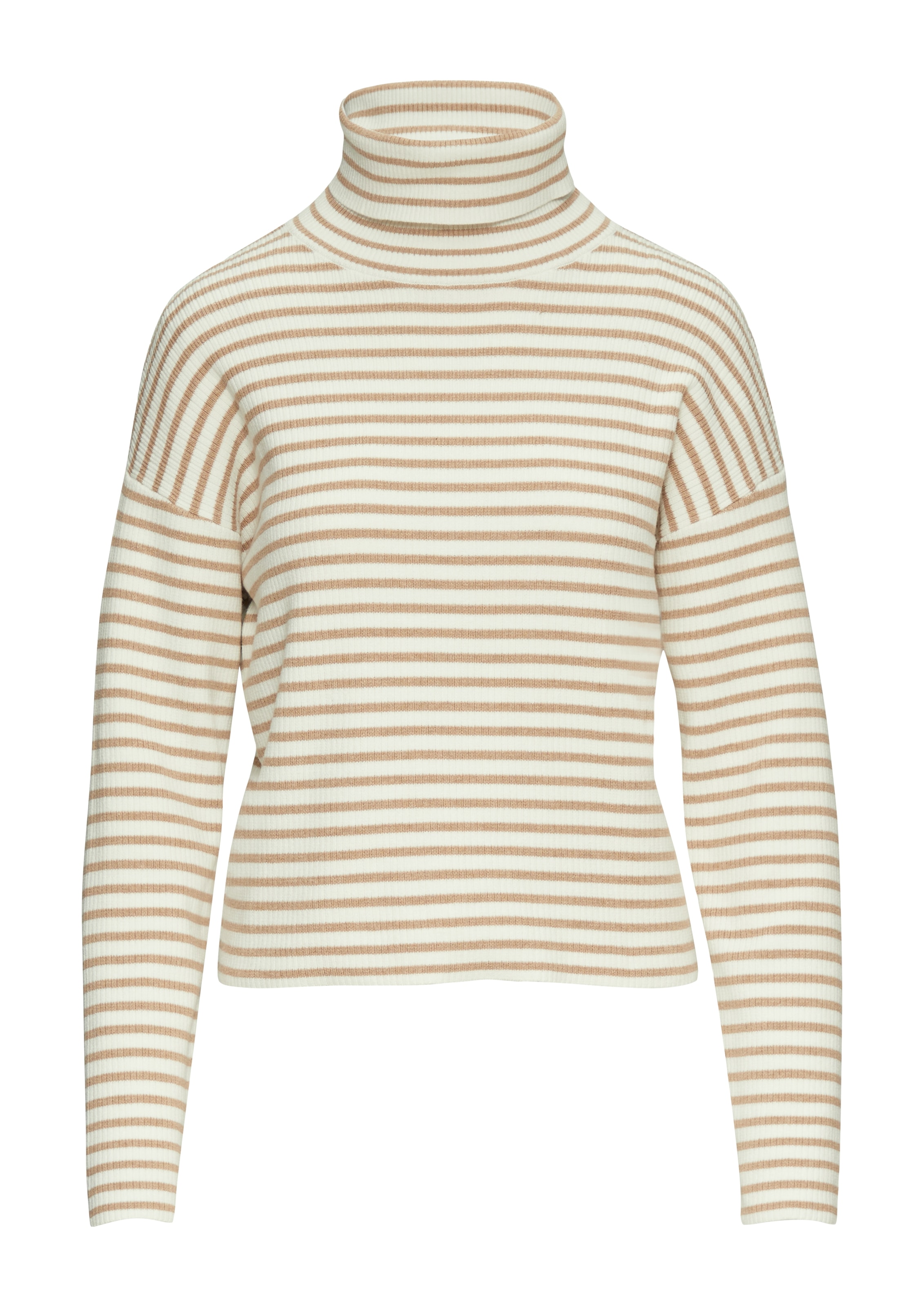 s.Oliver Rollkragenpullover Rippstrick im Strei...