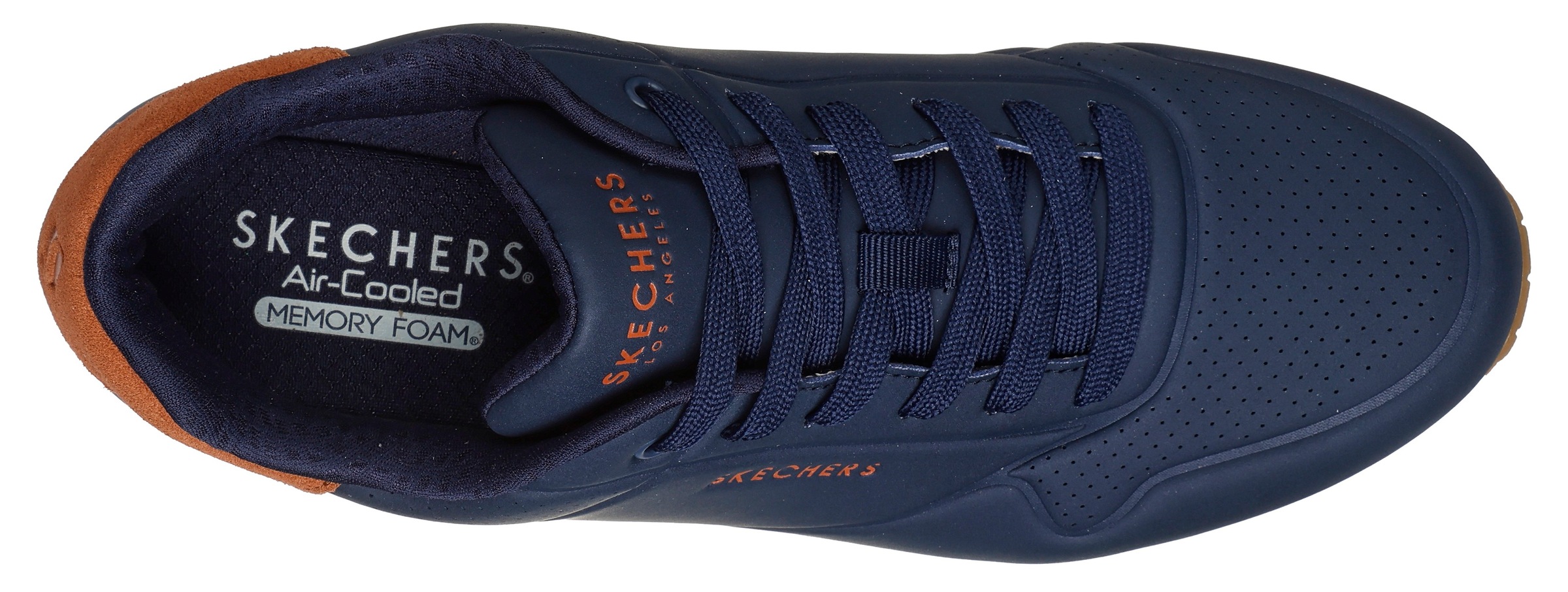 Skechers Sneaker »UNO-SUITED ON AIR«, Freizeitschuh, Halbschuh, Schnürschuh mit modischer Keilsohle
