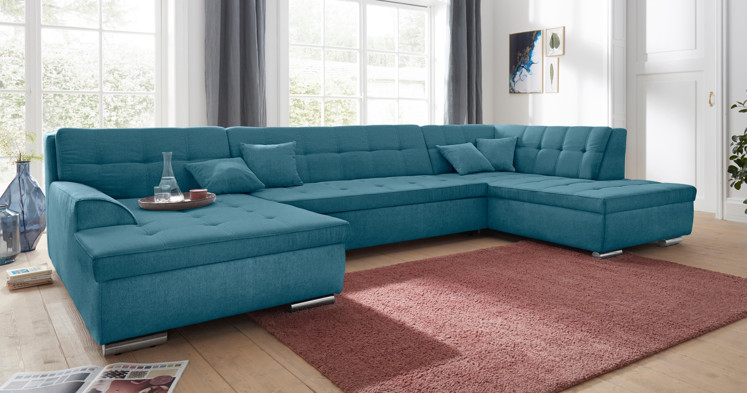 DOMO collection Sofa »Aversa U-Form« patogi su miegoji...