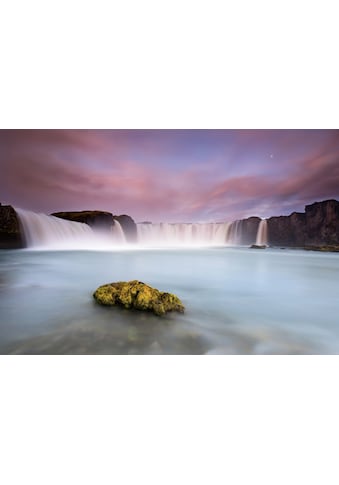 Fototapete »Photo-Art LUIGI RUOPPOLO, GODAFOSS UND DER MOND«