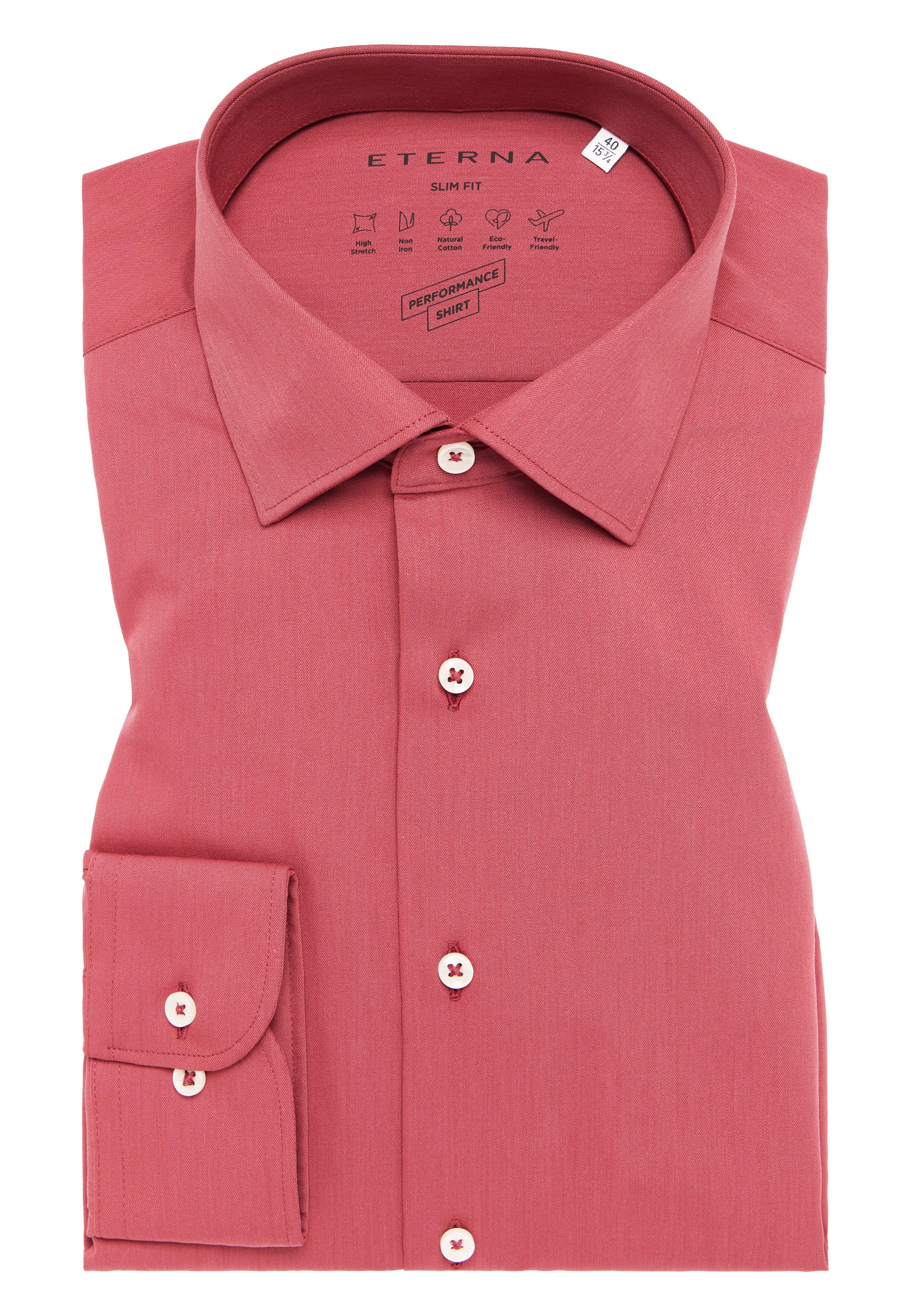Eterna Langarmhemd »SLIM FIT«, NON IRON (bügelfrei)