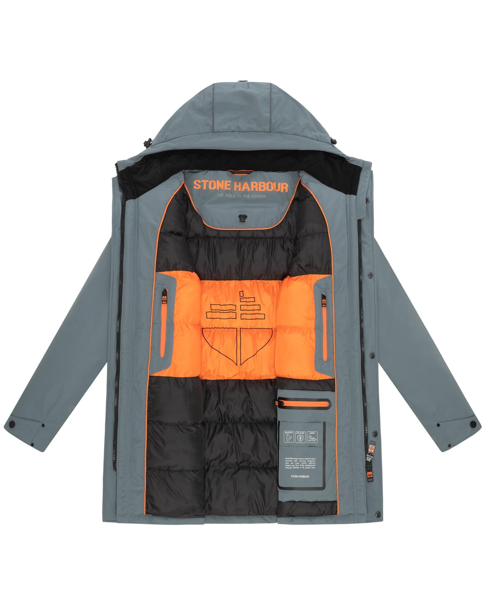 Stone Harbour Wintermantel »Phinoo XX«, Warmer Herren Winterparka mit gefütterter Kapuze