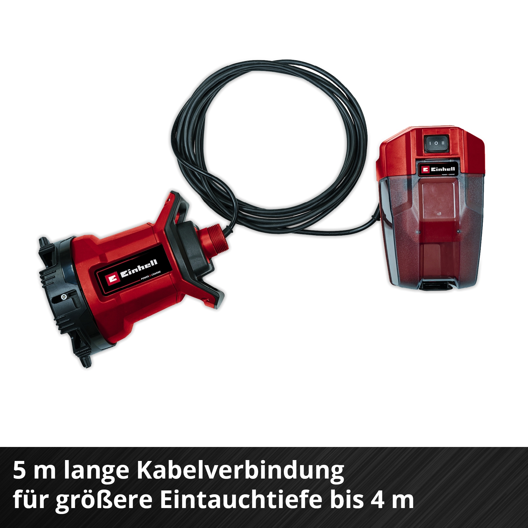 Einhell Akku-Gartenpumpe »Schmutzwasserpumpe GE-DP 18/25 LL Li - Solo«, 7.000 l/h, Power X-Change, ohne Akku und Ladegerät