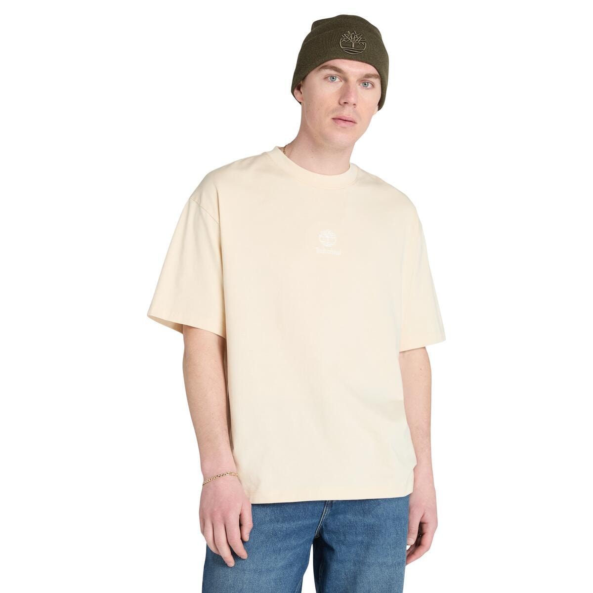 TIMBERLAND Herren T-Shirt "HAMPTHON Tonal Stack Logo Tee", beige, Gr. XL, Obermaterial: 100% Baumwolle, Shirts