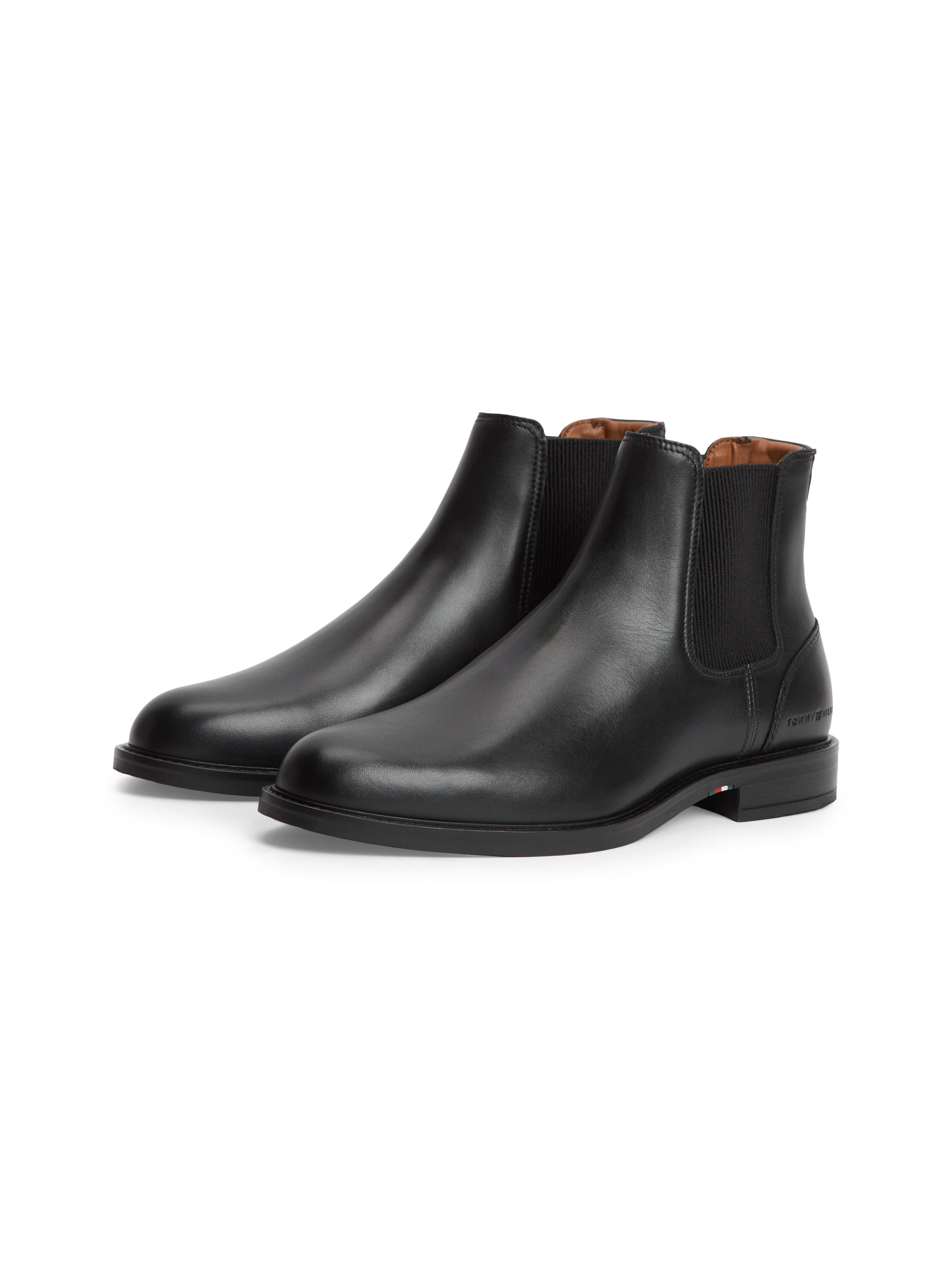 Tommy Hilfiger Chelseaboots »CORPORATE DRESSY LTH CHELSEA«  Stiefelette, Businessboots mit Used Finish