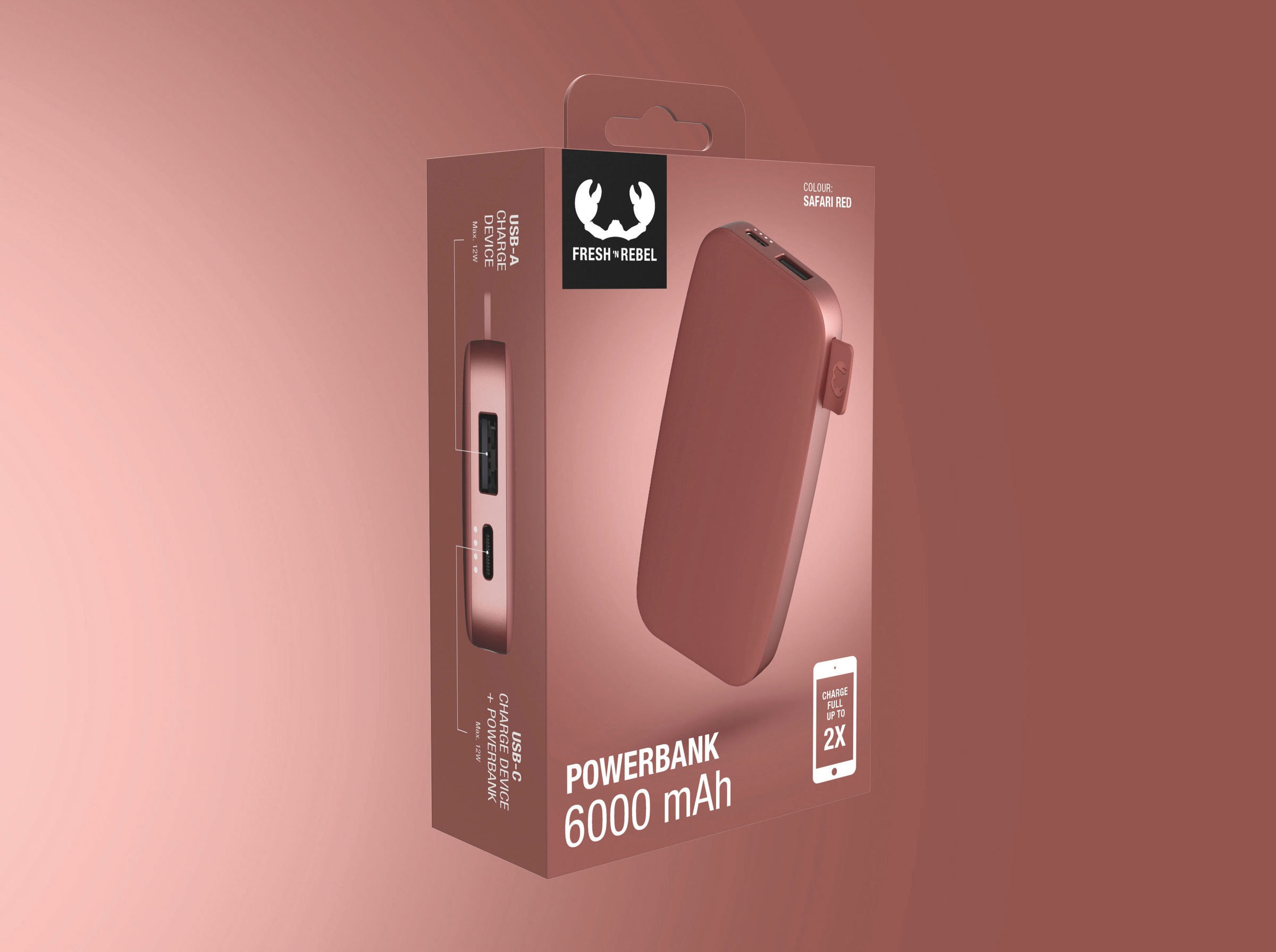 Fresh´n Rebel Powerbank »Power Pack 6000mAh mit USB-C, Fast Charge«, 5 V