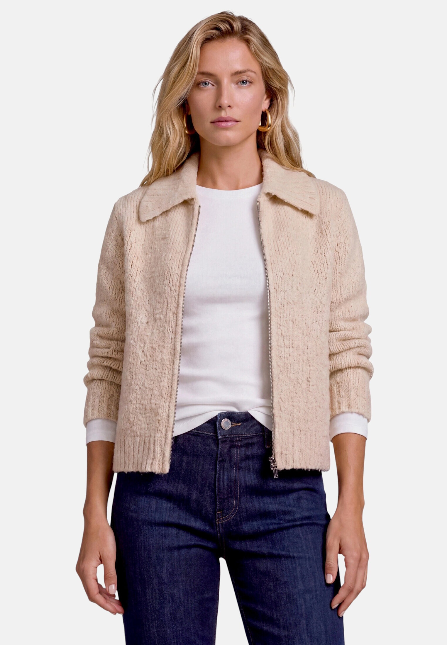 Zero Strickjacke »Damen mit Reißverschluss« 1 Material