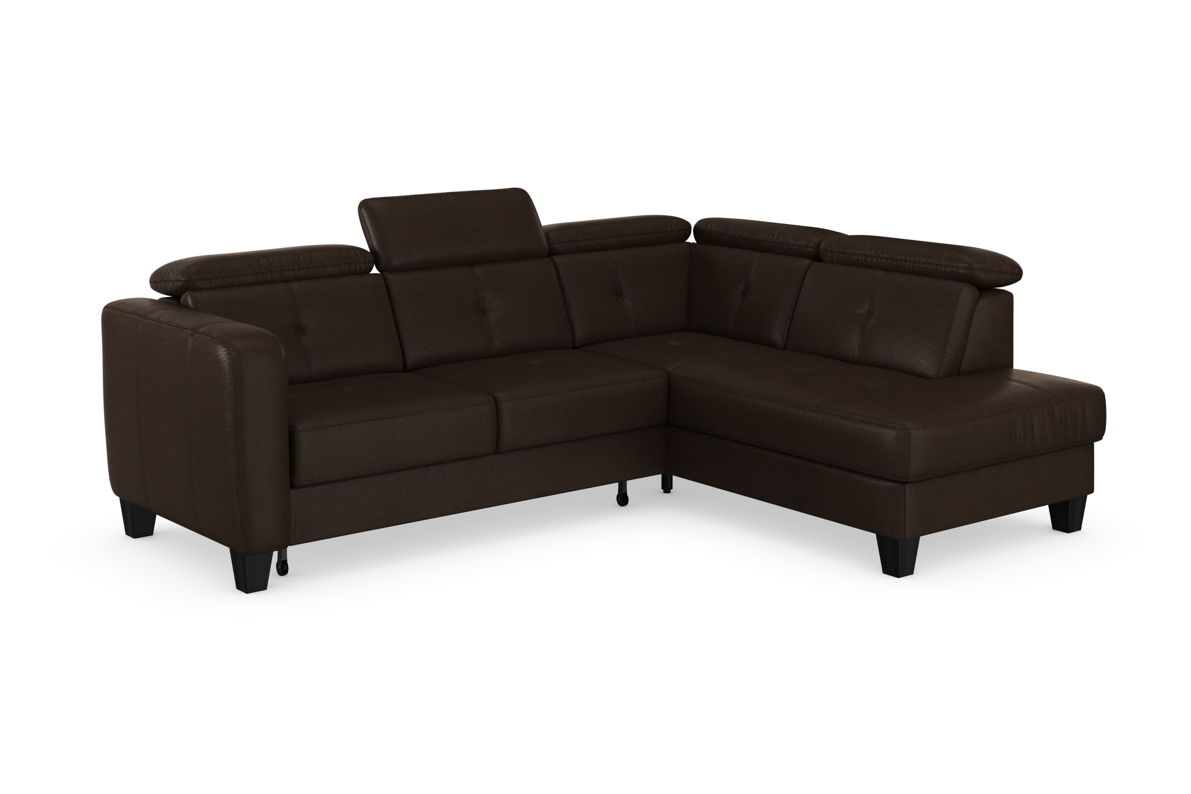 sit&more Ecksofa »Belluci L-Form«, inklusive Federkern, wahlweise mit Bettfunktion und Bettkasten