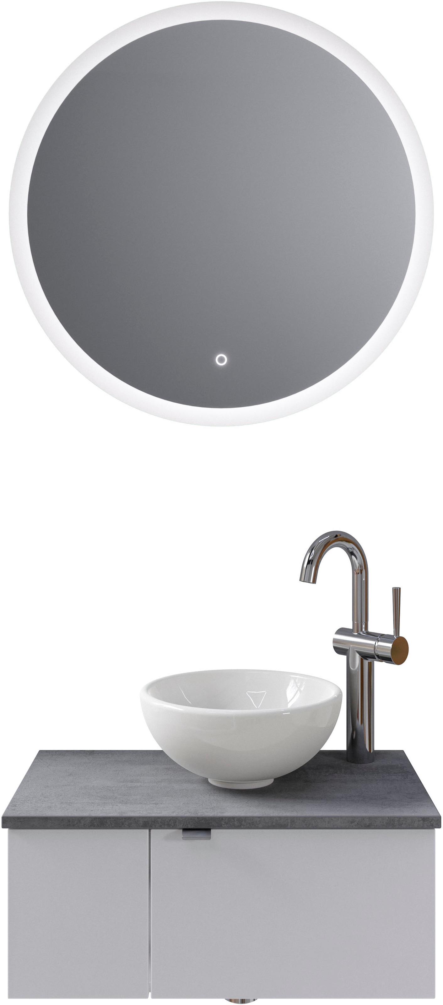 Saphir Badmöbel-Set "Serie 6915" 4 Stk. tlg. Gäste-Bad, 70 cm breit, mit LE günstig online kaufen