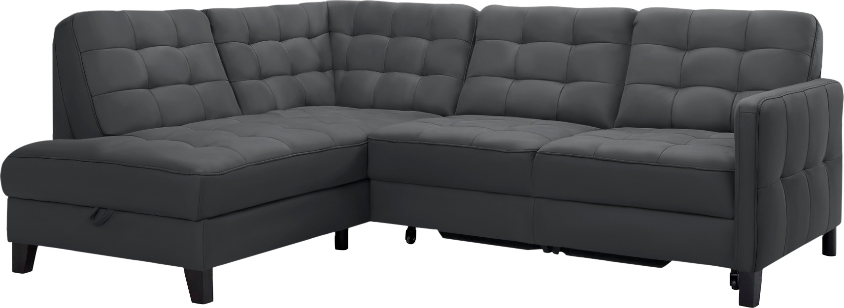 sofa BAUR und Bettfunktion - | in Friday Black wahlweise Bezugsqualitäten »Elio«, vielen Bettkasten, mit exxpo Ecksofa fashion