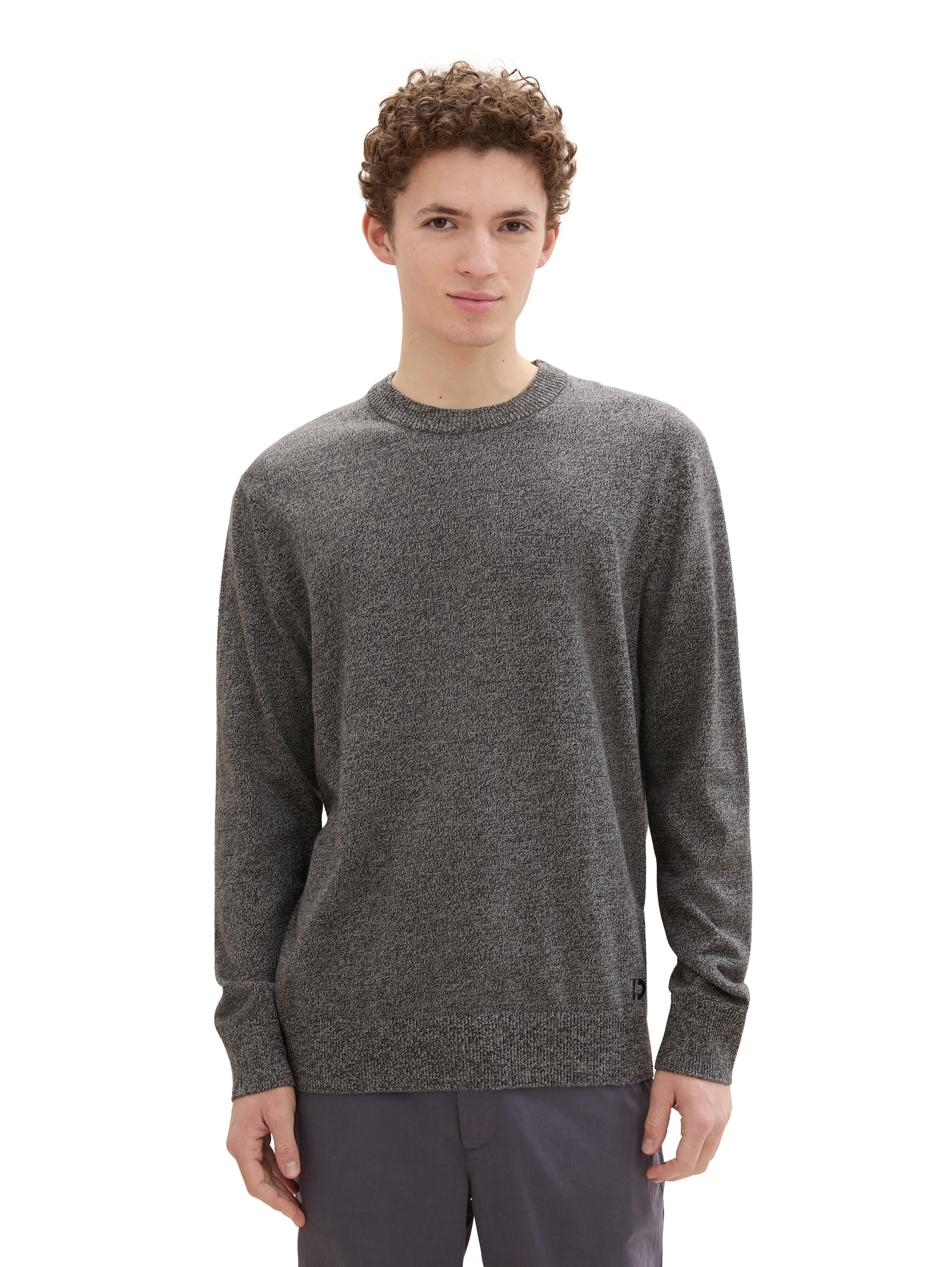 TOM TAILOR Denim Strickpullover, in melierter Optik