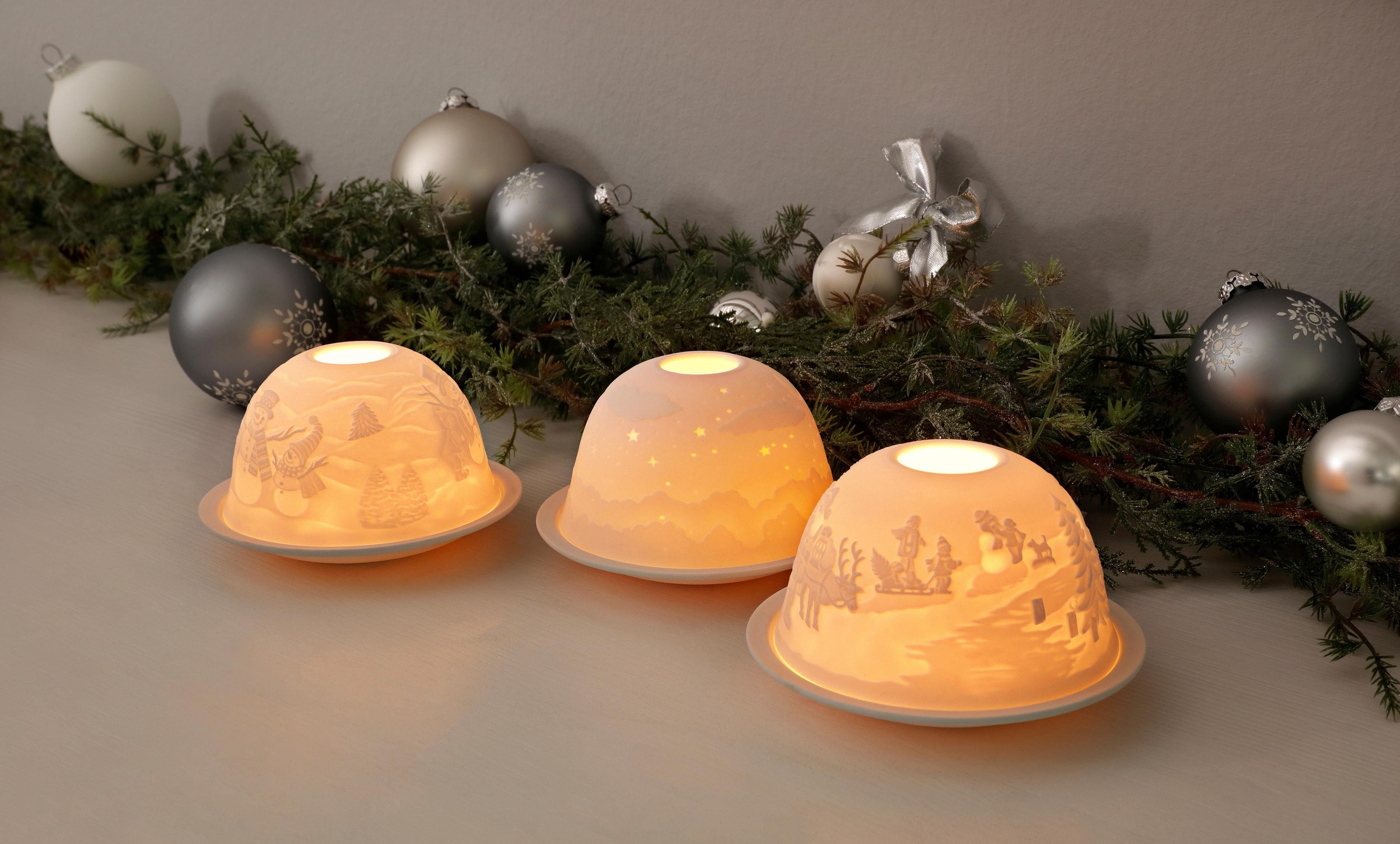Kerzenhalter Dome-Lights (Set, 3 Stück)