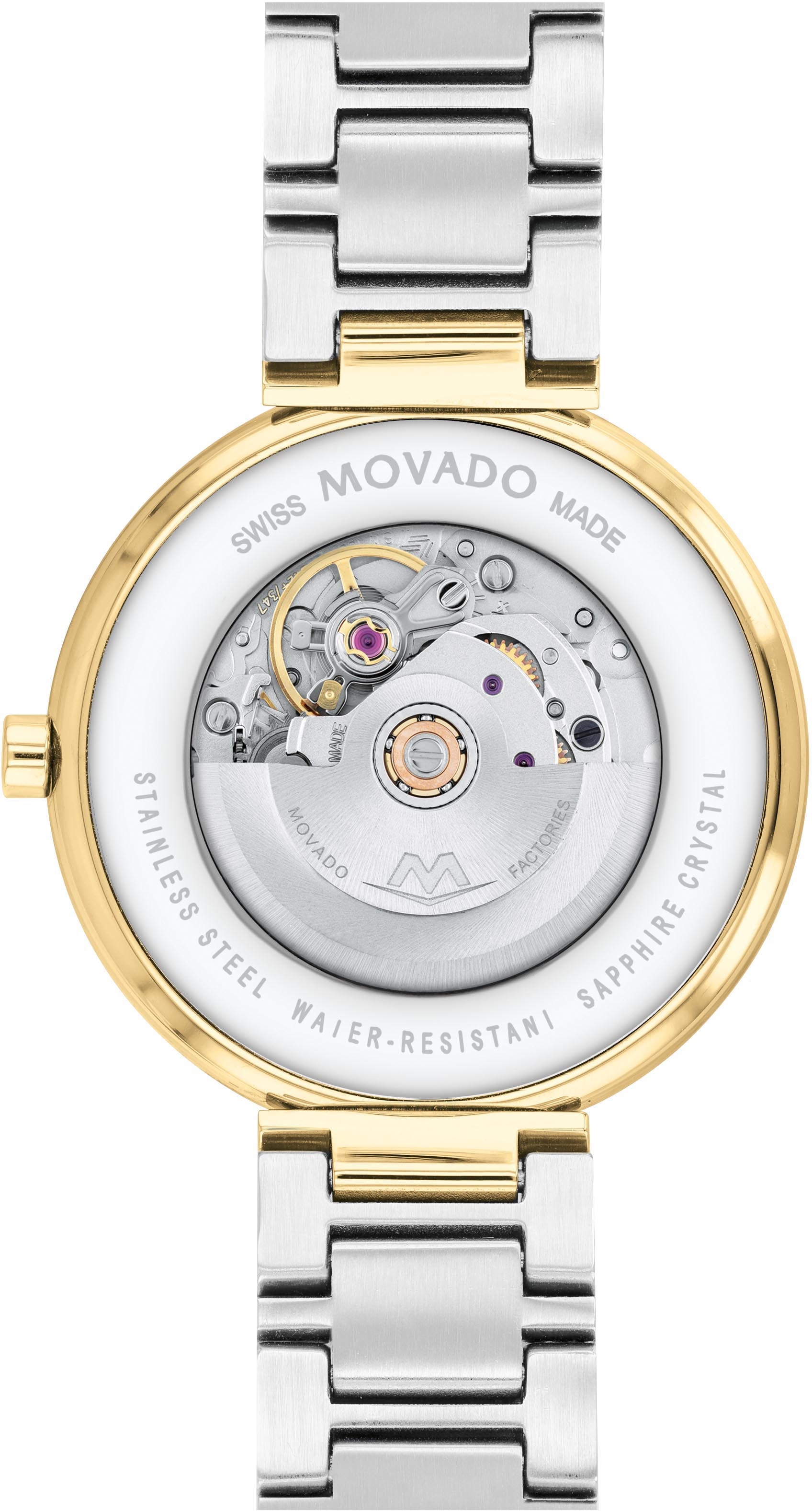 MOVADO Automatikuhr »MUSEUM Classic Automatic 32 mm, 0607679«, Armbanduhr, Damenuhr, mechanische Uhr, Swiss Made, Saphirglas