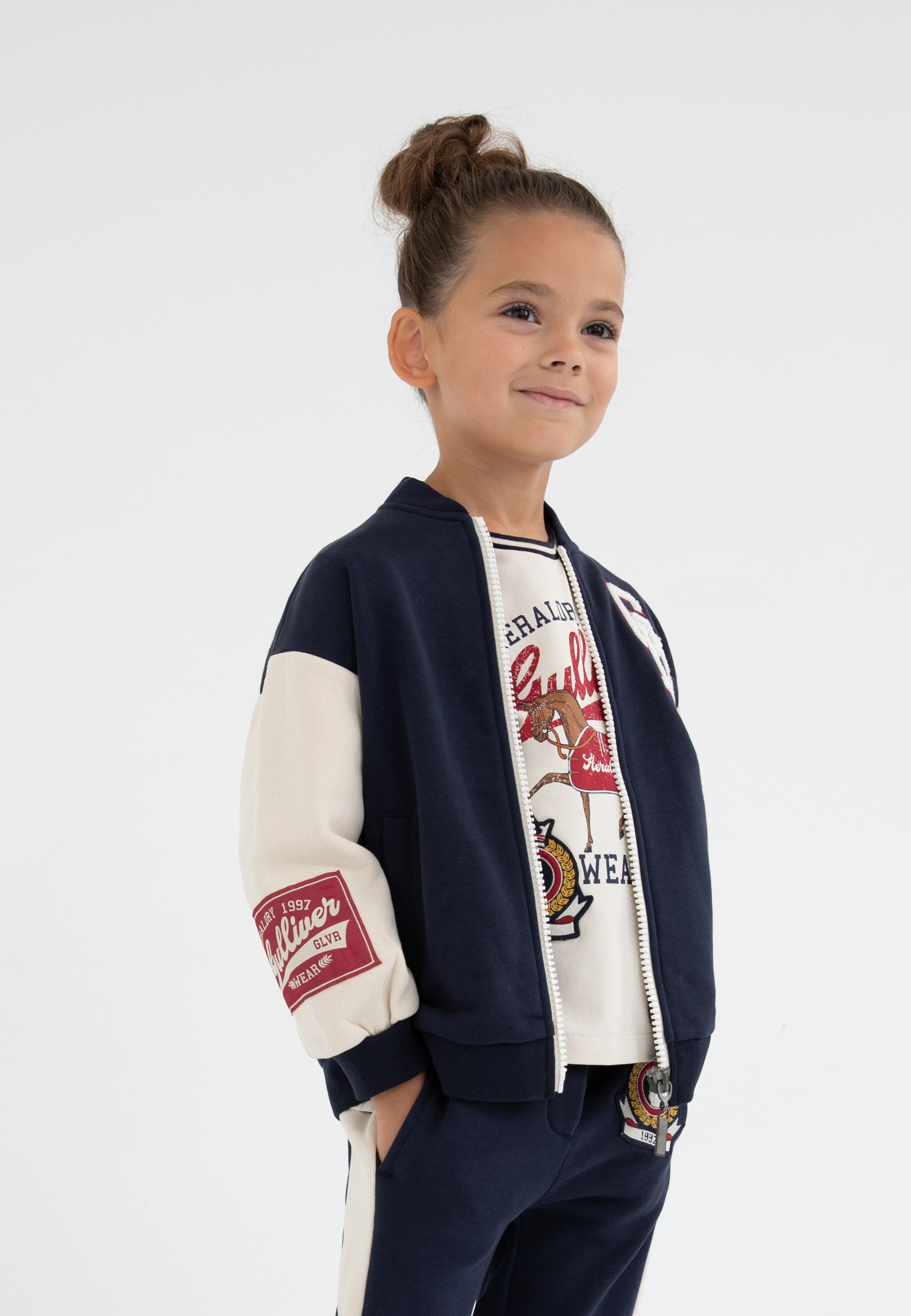 Gulliver Sweatjacke, mit kontrastfarbigen Ärmeln BAUR bestellen | online