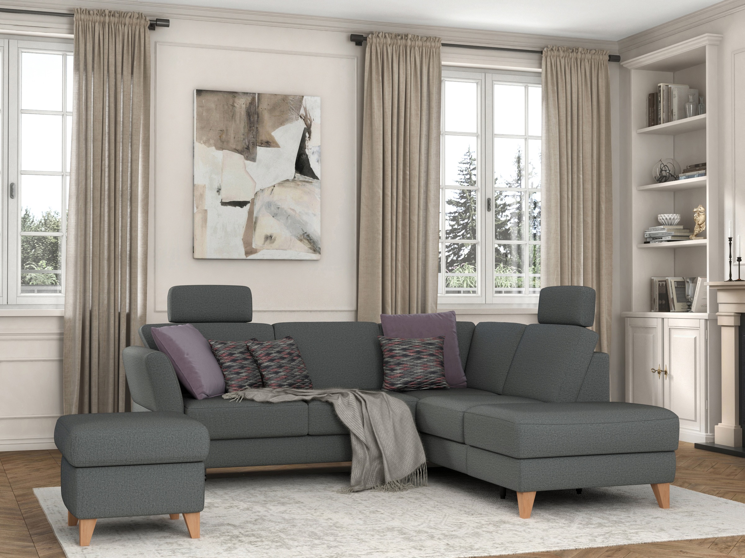 sit&more Ecksofa "Visby L-Form" Wahlweise mit Bettfunktion und Stauraum, fr günstig online kaufen