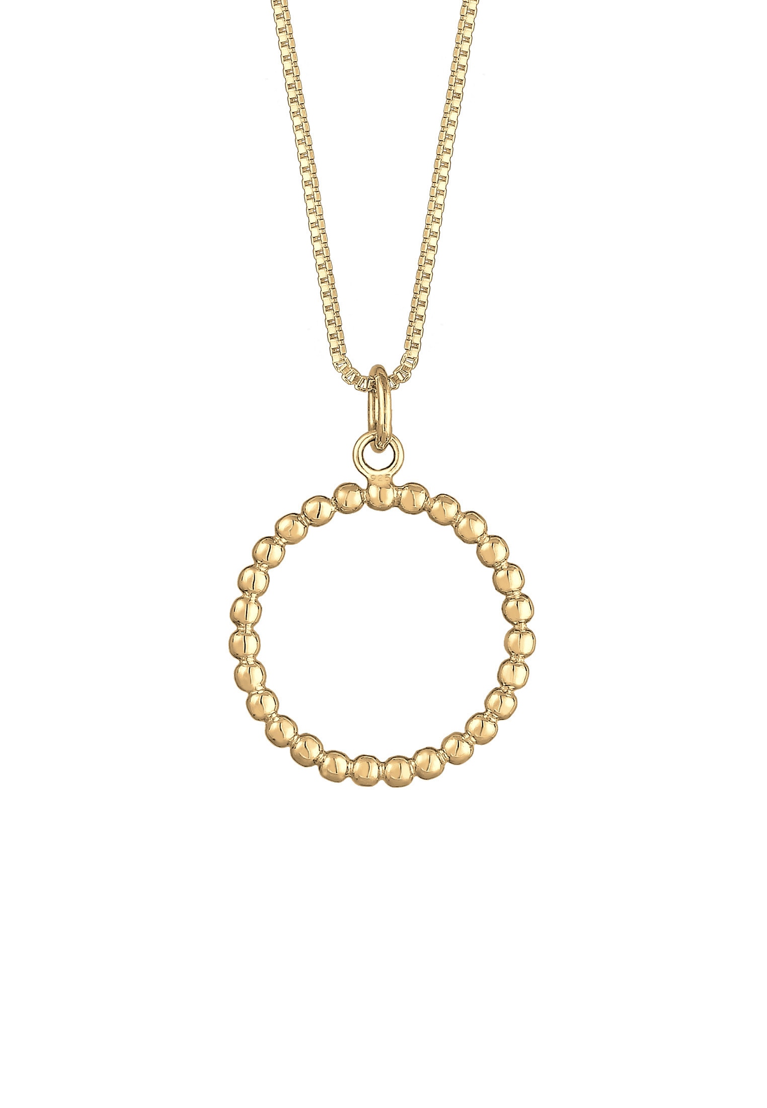 Elli Kette mit Anhänger »Box Chain Kreis Anhänger Geo Basic 925 Silber«