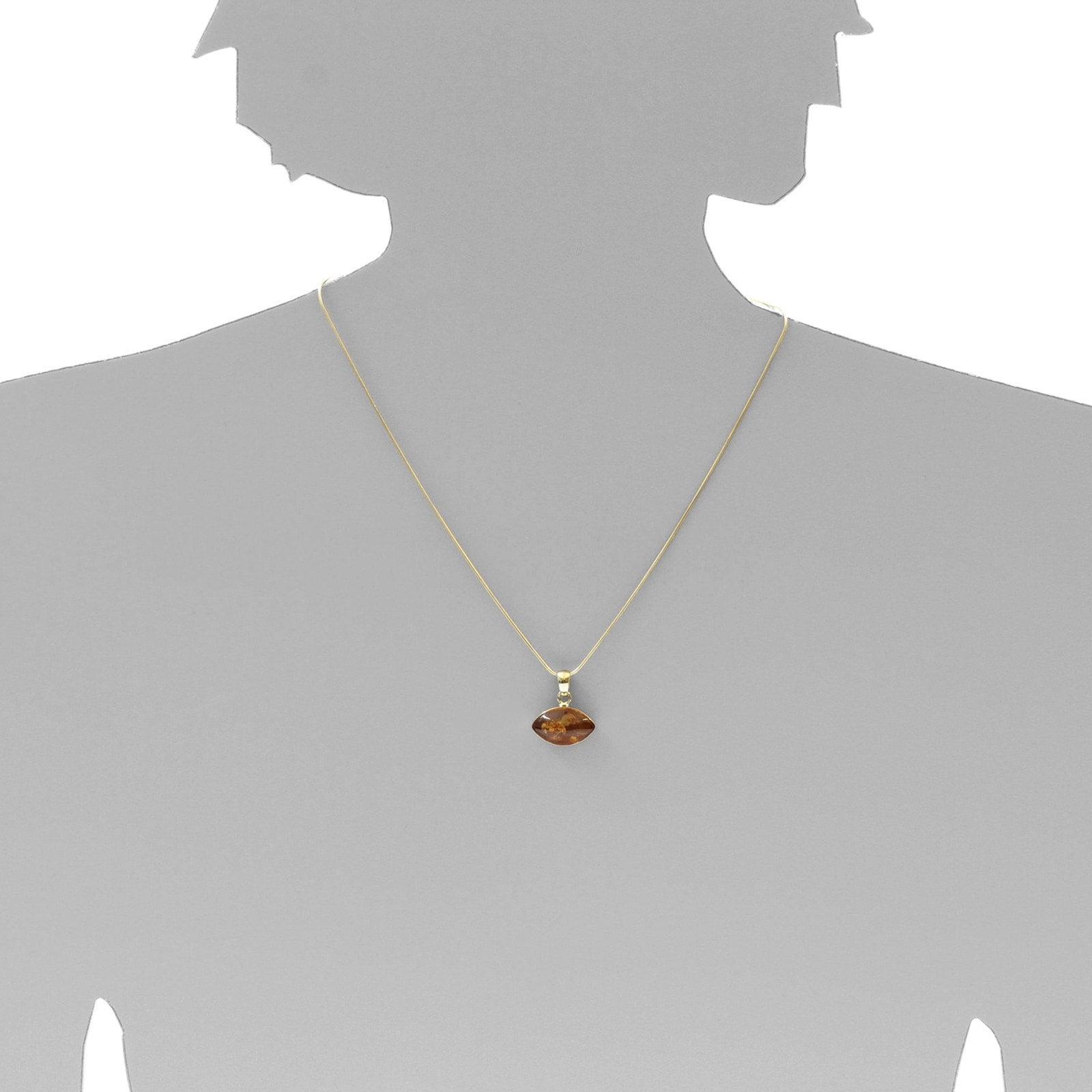 OSTSEE-SCHMUCK Kette und Anhänger Set »- Marfa - Gold 333/000 - Bernstein« ()