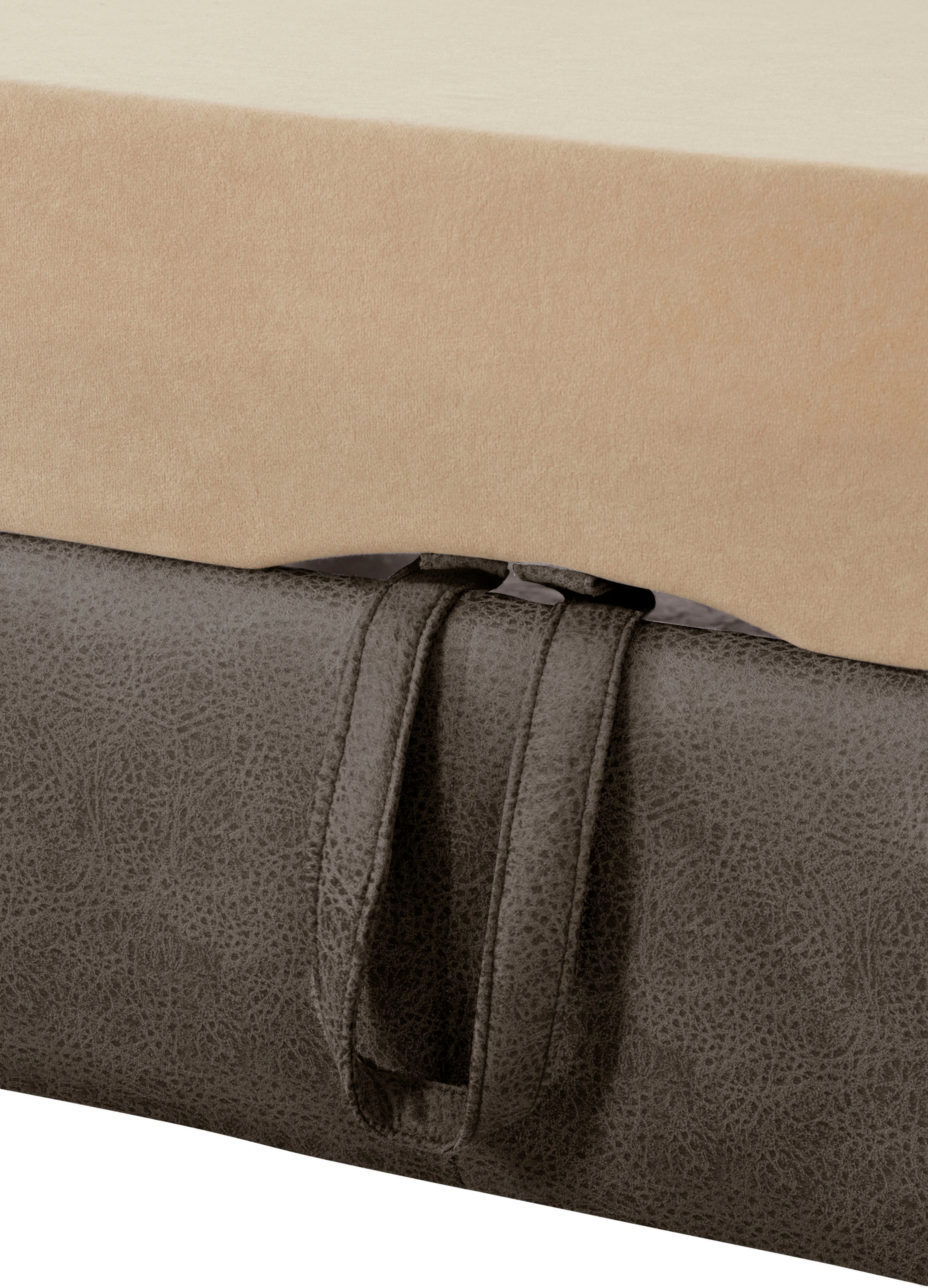 exxpo - sofa fashion Ecksofa »Enya, aufwendige Detailverarbeitung, hoher Sitzkomfort, bequem, L-Form«, inkl. Kopfteilverstellung, wahlweise mit Bettfunktion und Bettkasten