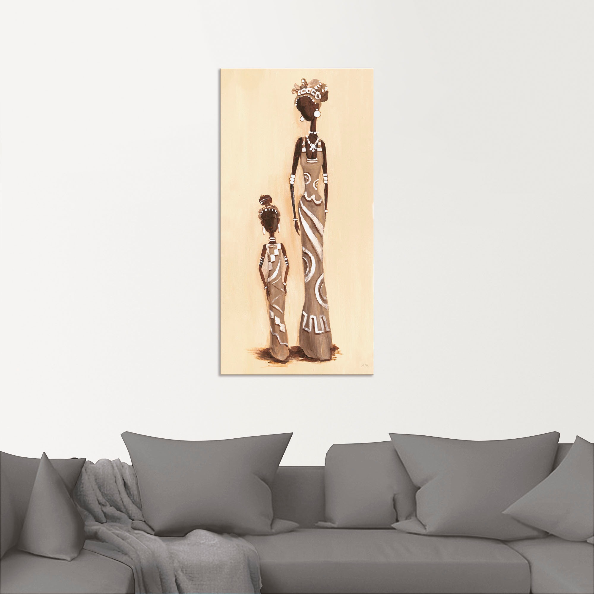 Artland Wandbild "Afrikanerin - mit Kind", Frau, (1 St.), als Alubild, Outd günstig online kaufen