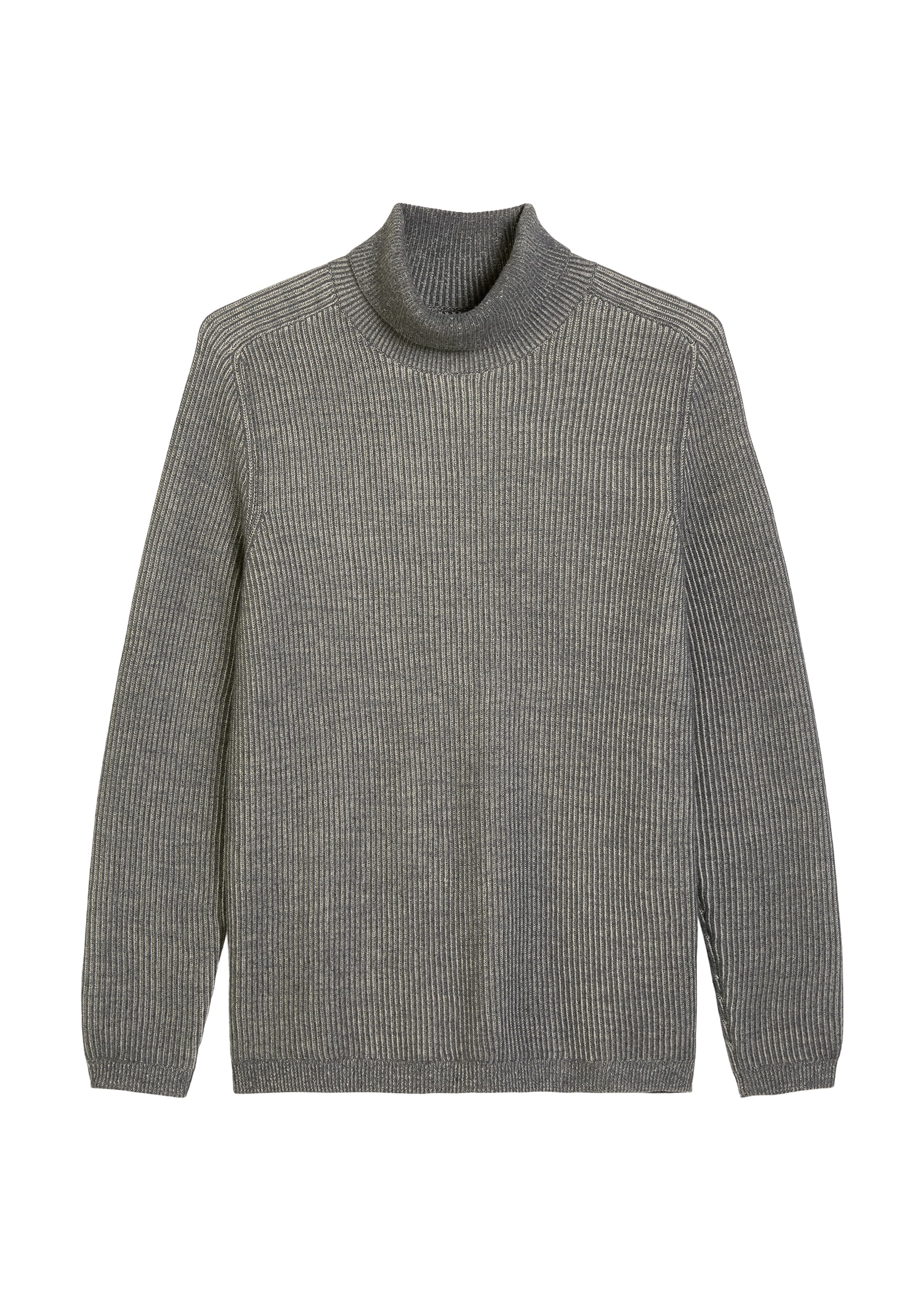 Marc O'Polo Rollkragenpullover, aus Baumwoll-Schurwoll-Mix, regular fit, Bi-Color