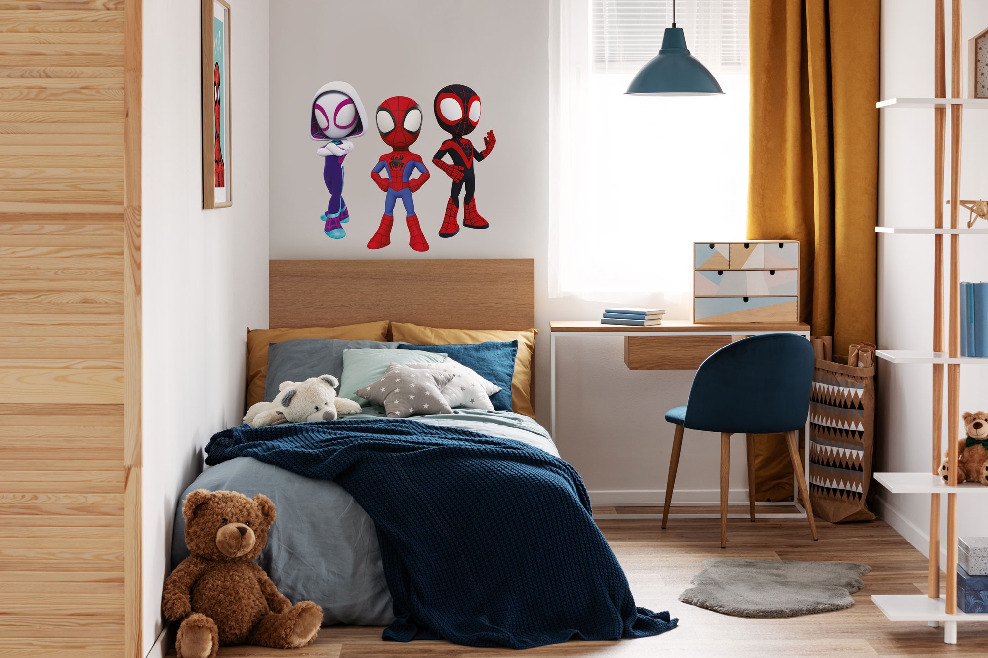 Komar Wandtattoo "Spidey and His Amazing Friends Trio - Größe 50 x 70 cm", (3 St.), selbstklebend, Wandsticker, Kinderzi