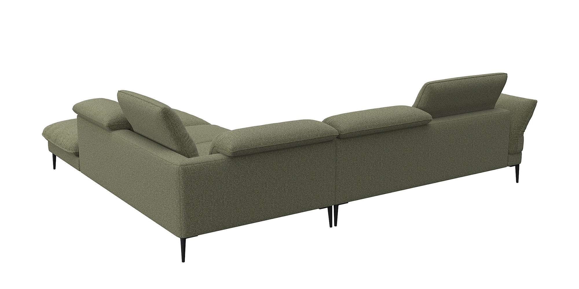 FLEXLUX Ecksofa »Salino, Funktionssofa mit Ottomane, Relaxsofa, Ecksofa«, Sofa mit Arm- und Kopfteil-Verstellungen, Kaltschaum & Stahl-Wellen