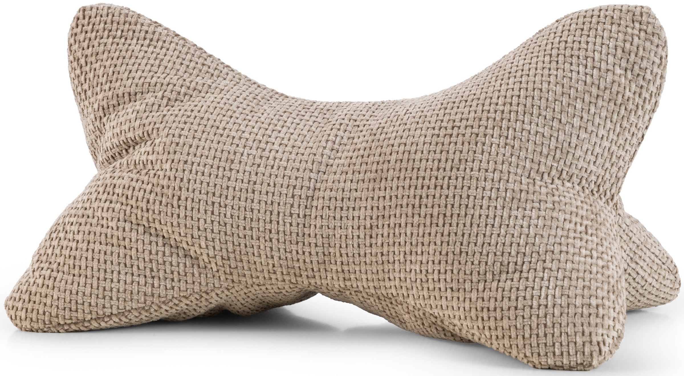 Nackenkissen MAGMA HEIMTEX, B:0cm H:0cm L:42cm Ø:22cmtaupe, Faserbällchen (Polyester), Polyamid, Polyester, Funktionskissen, "ARLO Leseknochen",