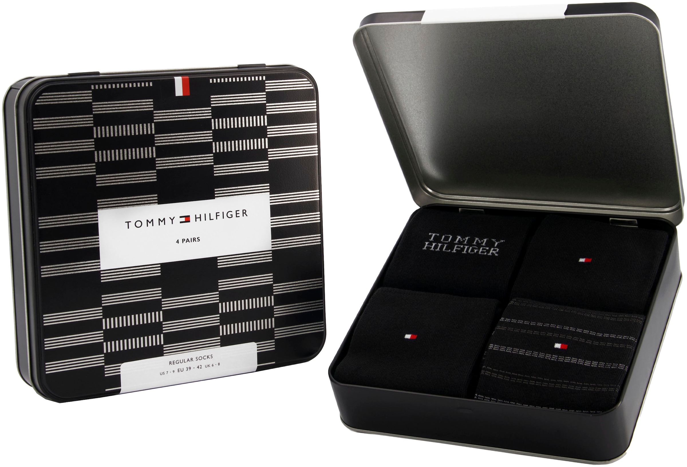 Tommy Hilfiger Socken 4 Stk. tlg. Ideal zum Verschenken, Logoprägung, Gesch günstig online kaufen