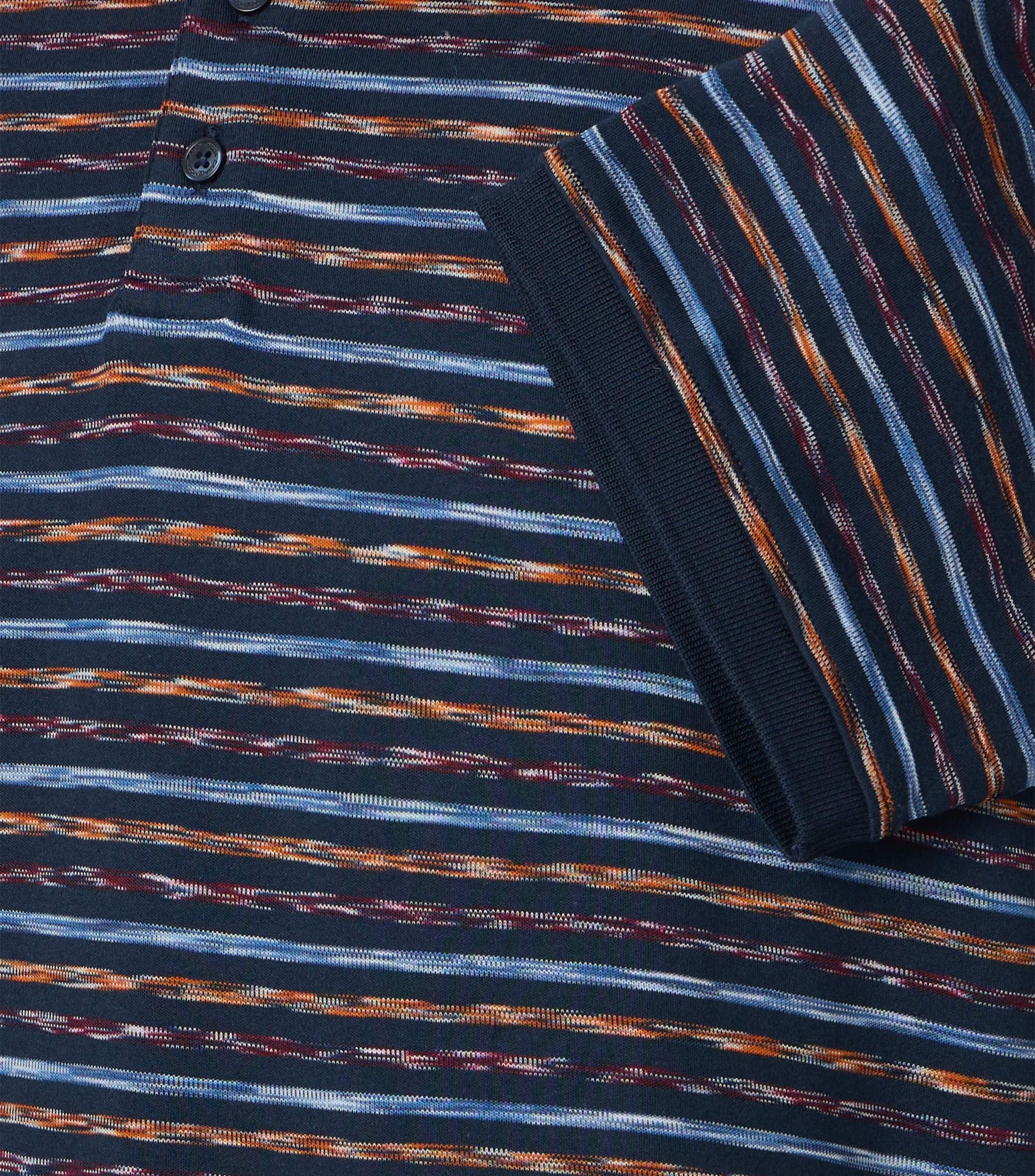 Poloshirt CASAMODA "CASAMODA Polo-Shirt gestreift", Herren, Gr. L, blau (dunkelblau), 80% Baumwolle, 20% Polyester, Shirts 3
