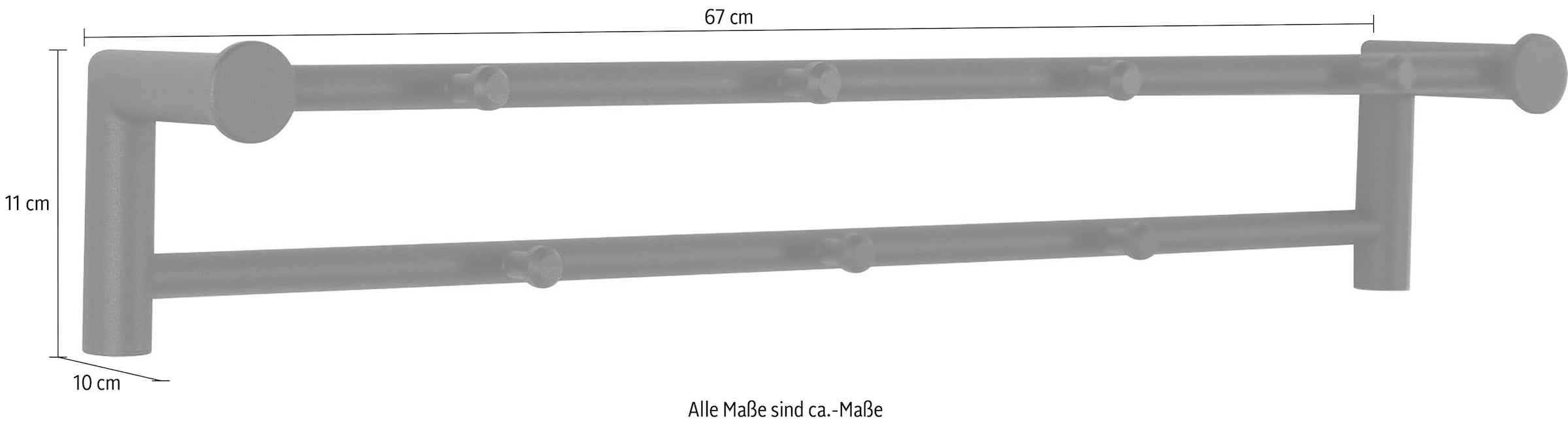 Spinder Design Garderobenhalter »Suza«, Metall, Breite 67 cm