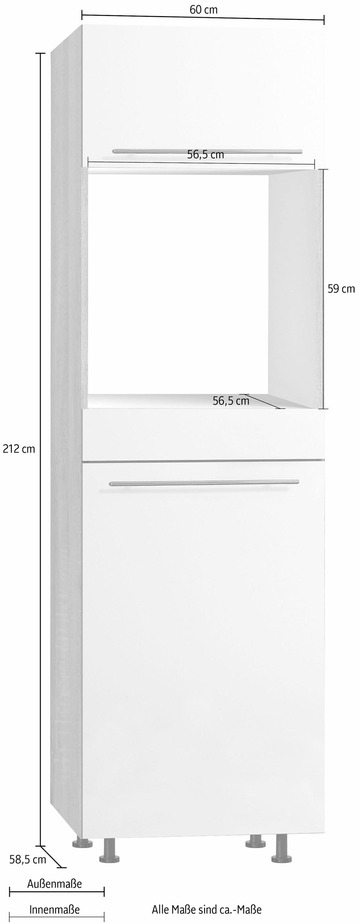 OPTIFIT Backofen/Kühlumbauschrank »Bern«, 60 cm breit, 212 cm hoch, mit  höhenverstellbaren Stellfüßen | BAUR