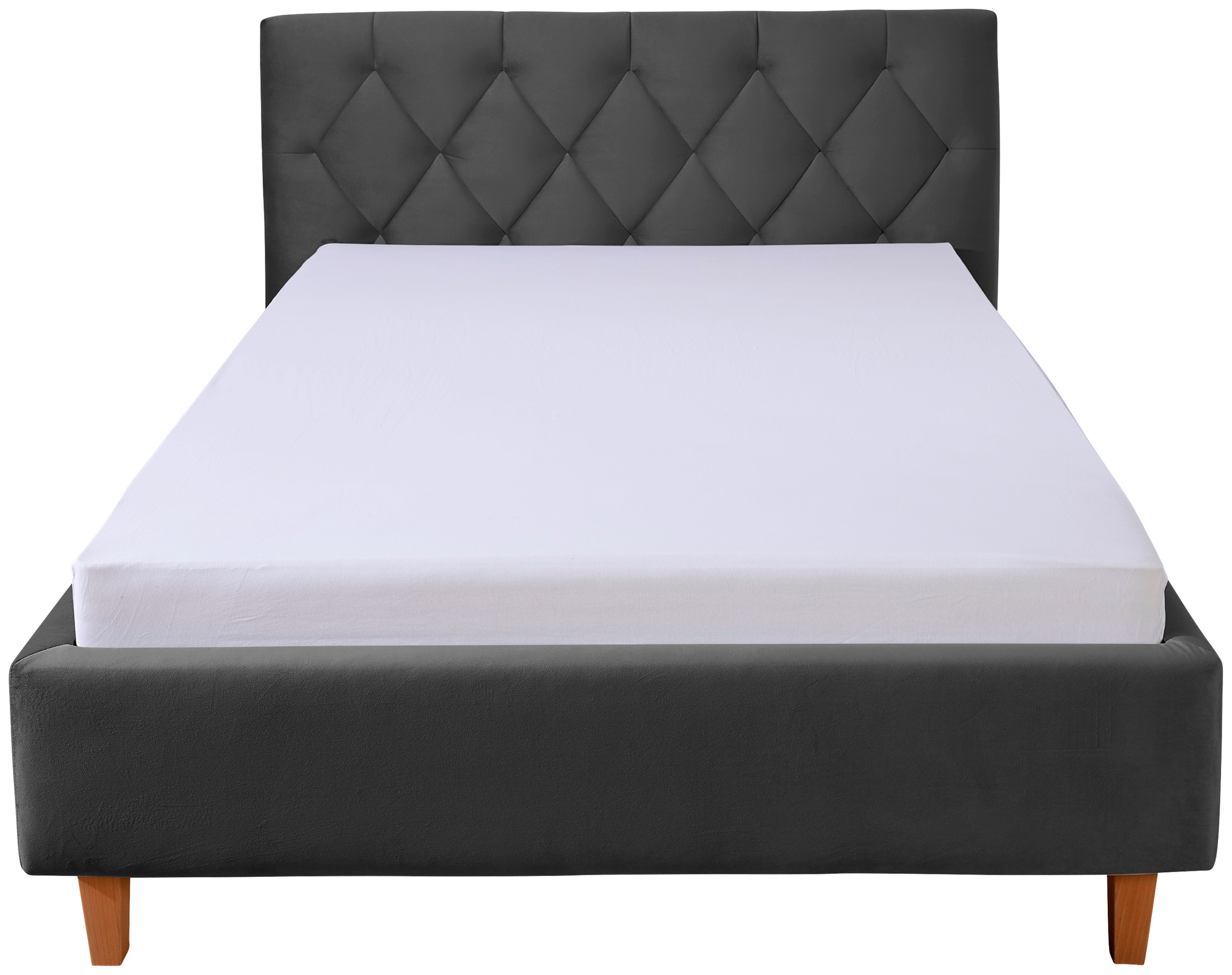 Thumbnail - Home affaire Polsterbett "Sunley 100" Kreuzsteppung, Kopfteilhöhe 102 cm, ohne oder mit Matratze/Lattenrost