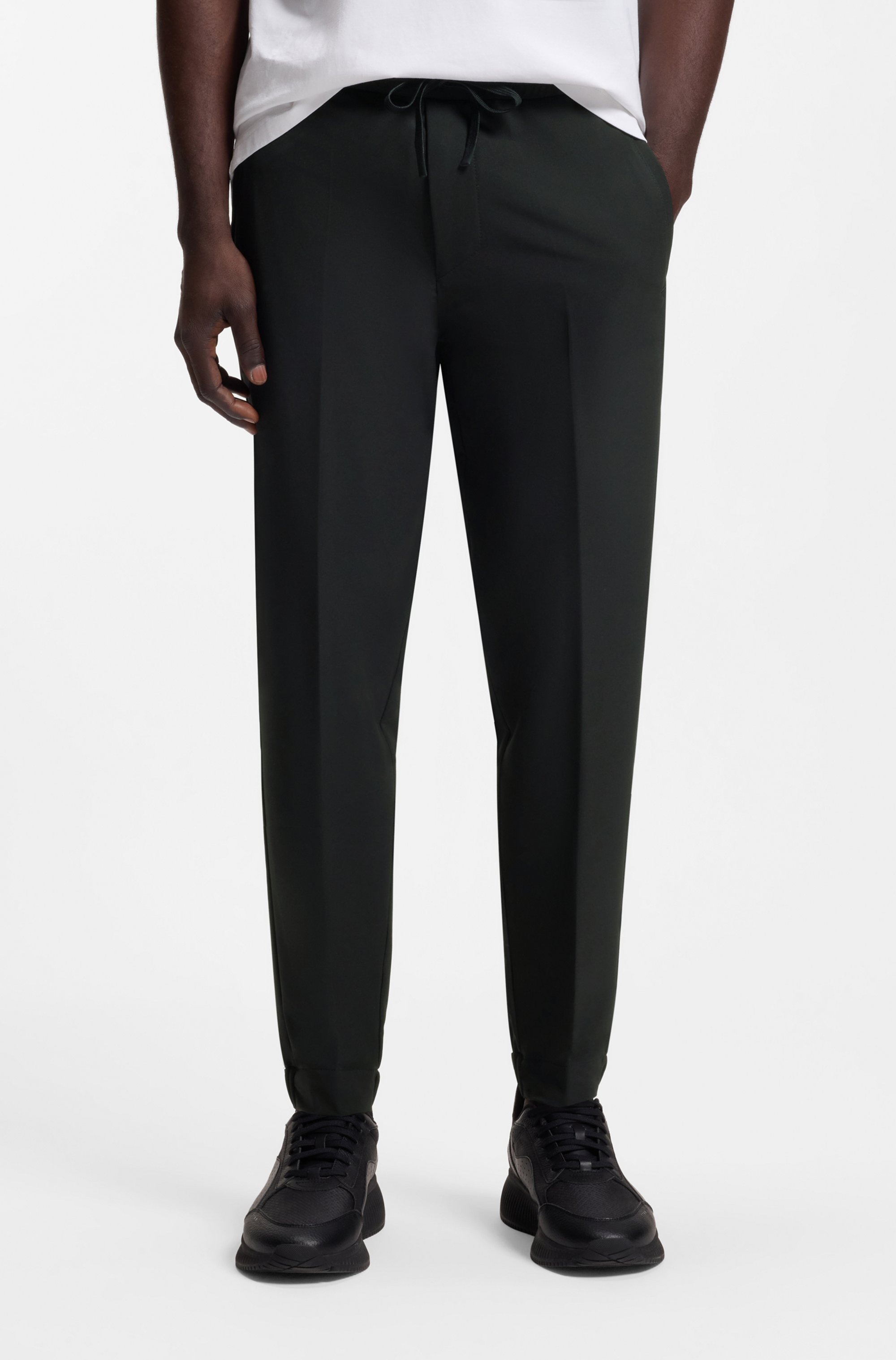 BOSS GREEN Stretch-Hose »T Flex«  mit elastischem Bund und Kordelzug Stretchhose Businesshose
