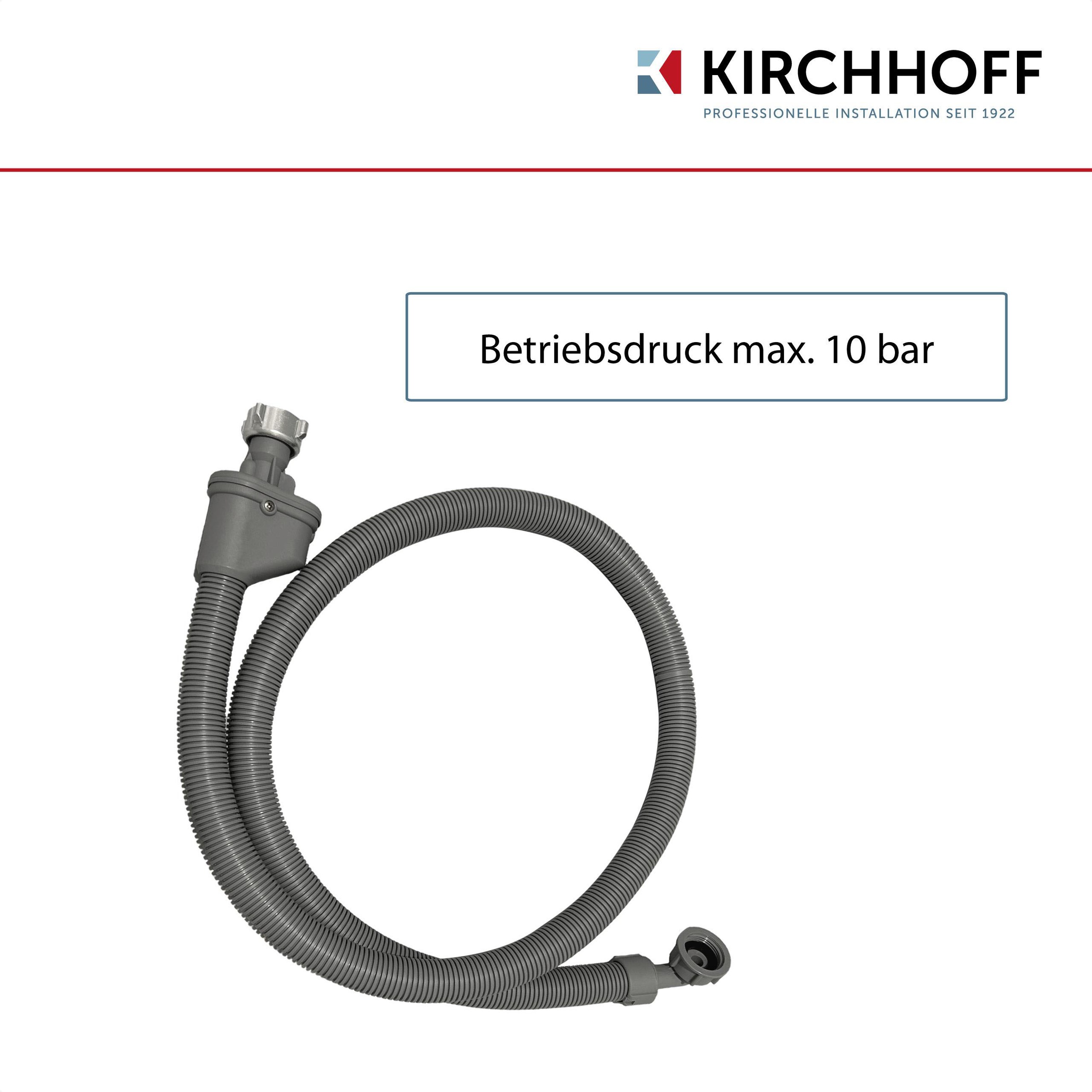 Kirchhoff Zulaufschlauch, Sicherheits-Zulaufschlauch, 3/4"IG x 2 m x 3/4"IG, 10bar/90°C