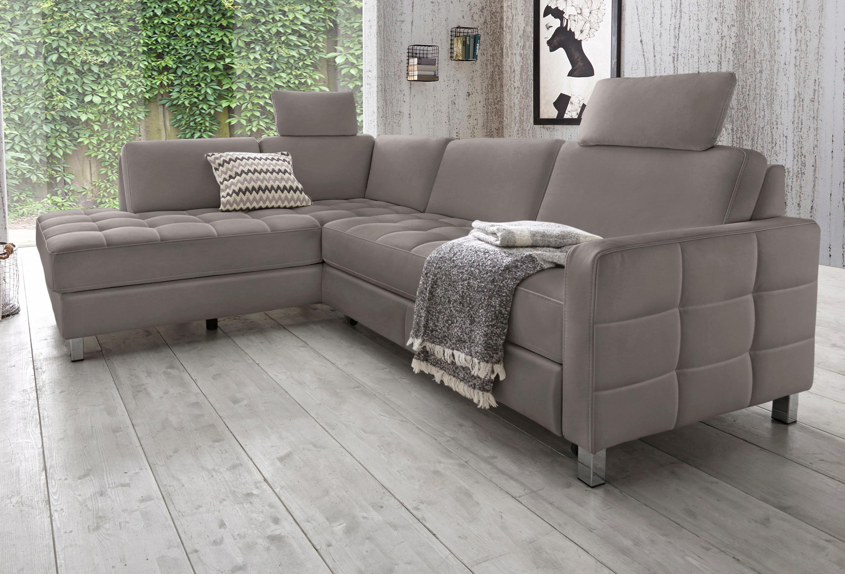 sit&more Ecksofa "Pablo L-Form" wahlweise mit Schlaffunktion