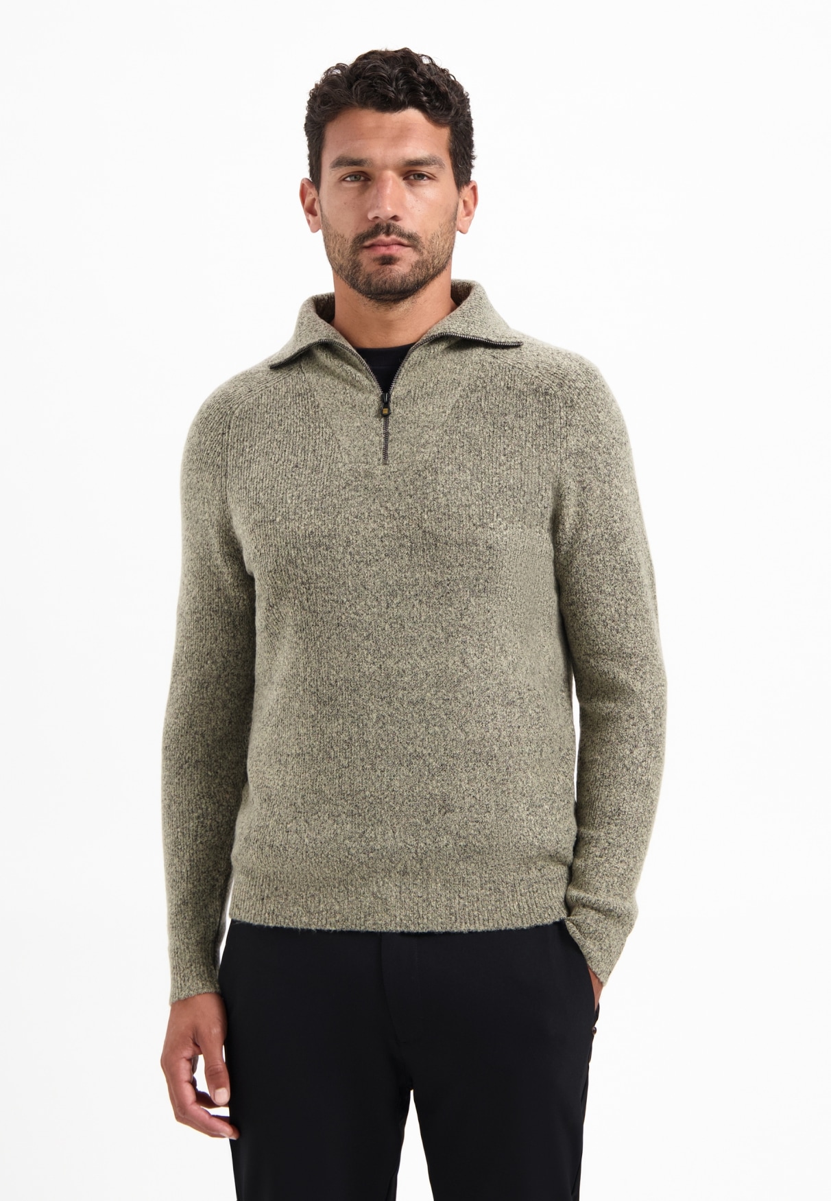 NO EXCESS Stehkragenpullover "No Excess Wollpullover mit hohem Reißverschlu günstig online kaufen