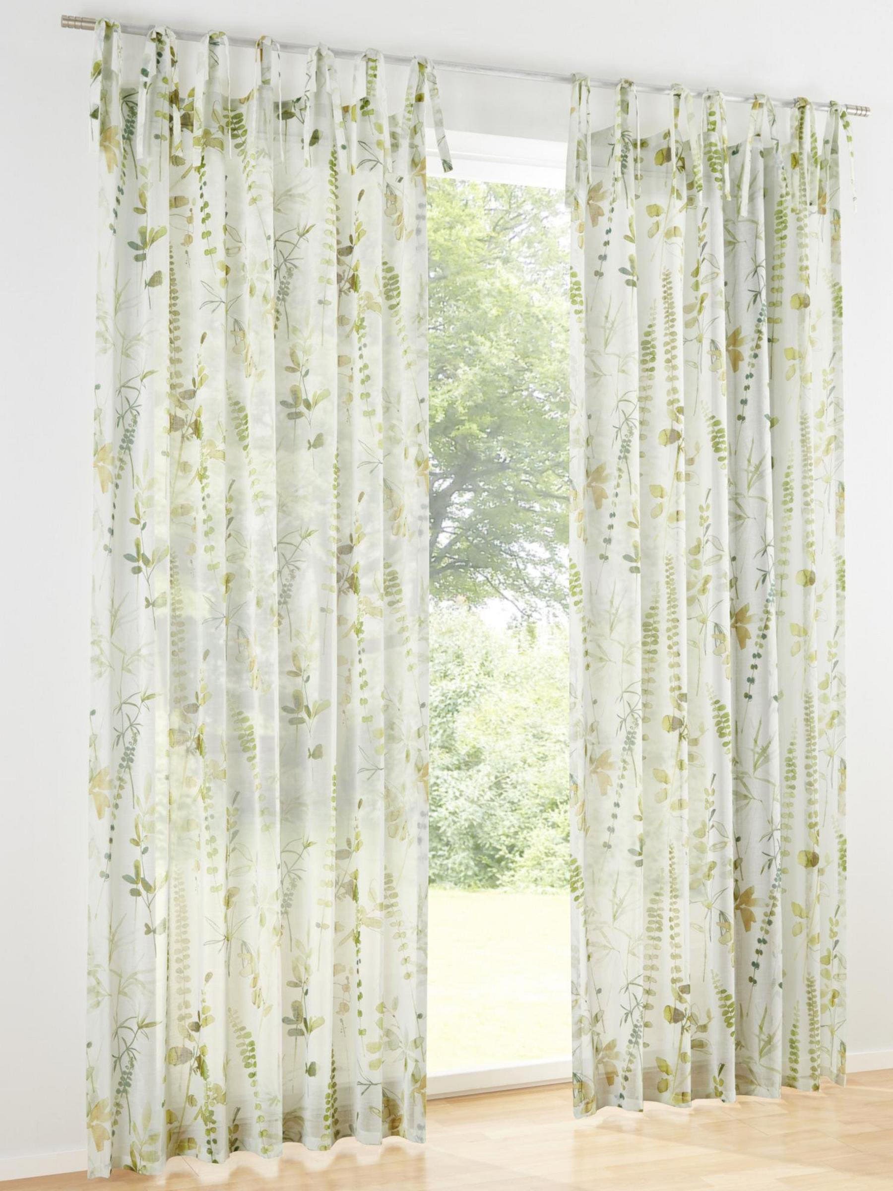 Kutti Vorhang »Jungle Schal«, (1 St.), Gardine, halbtransparent, bedruckt,  Polyester bestellen | BAUR